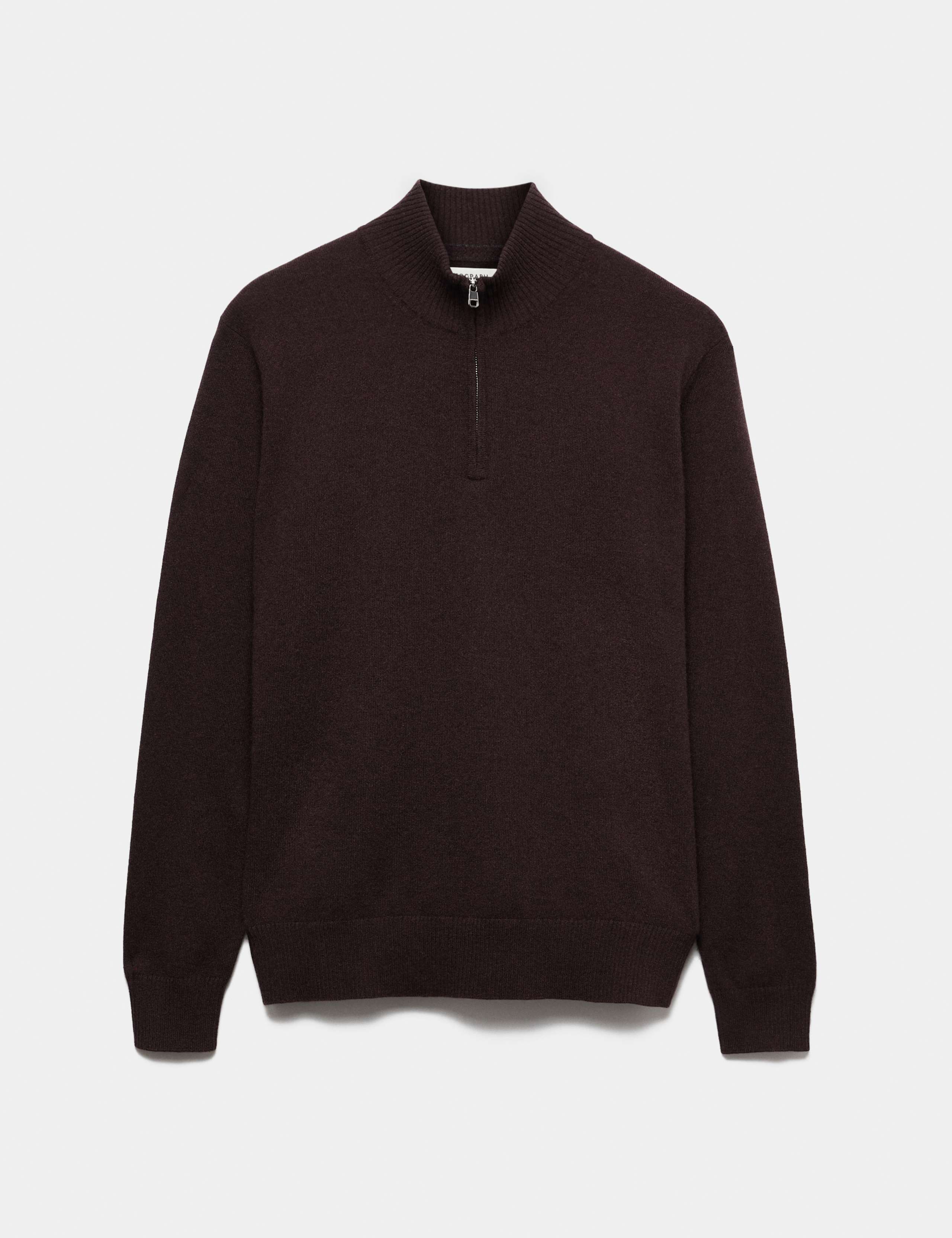 Pure Cashmere Half Zip Jumper