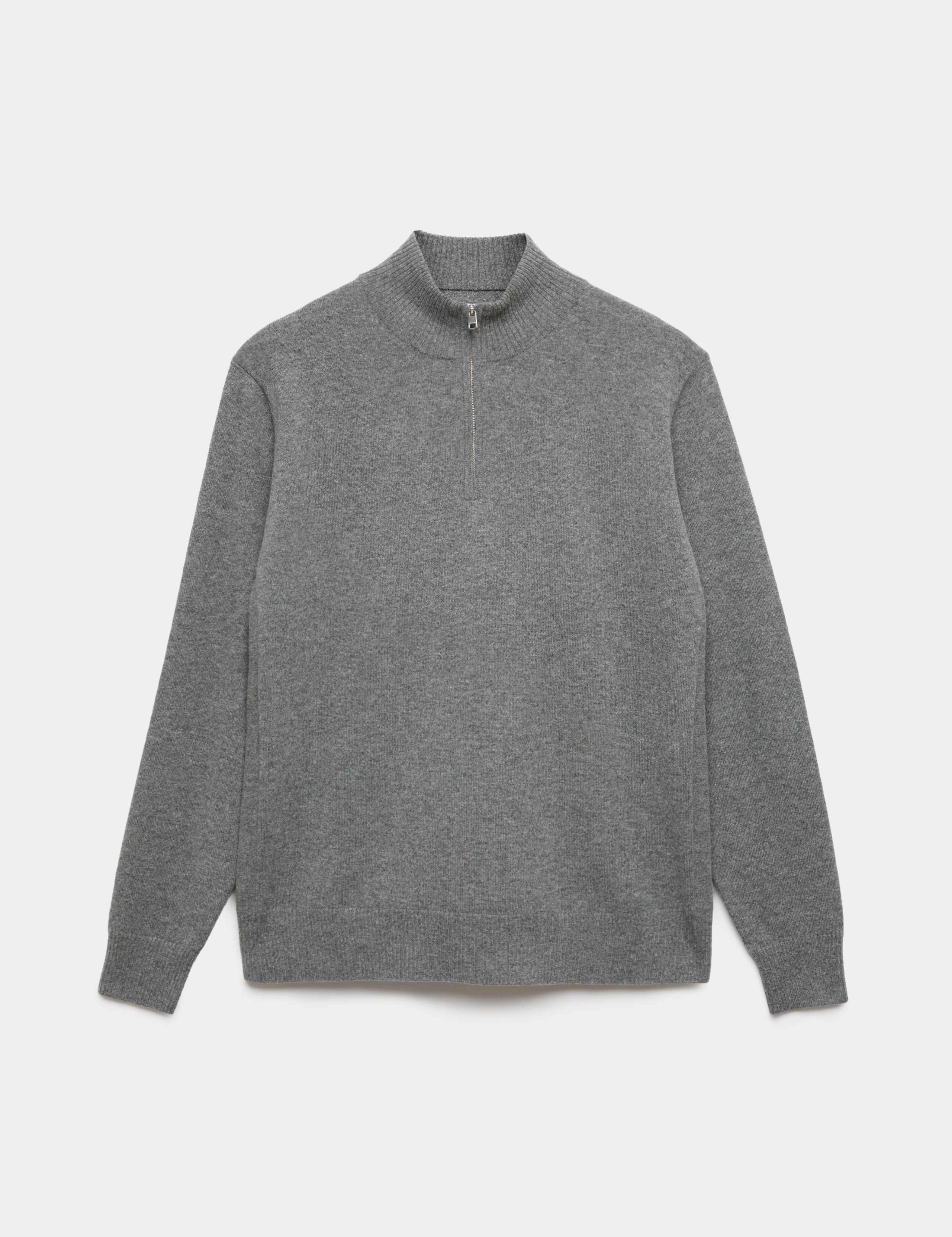 Pure Cashmere Half Zip Jumper
