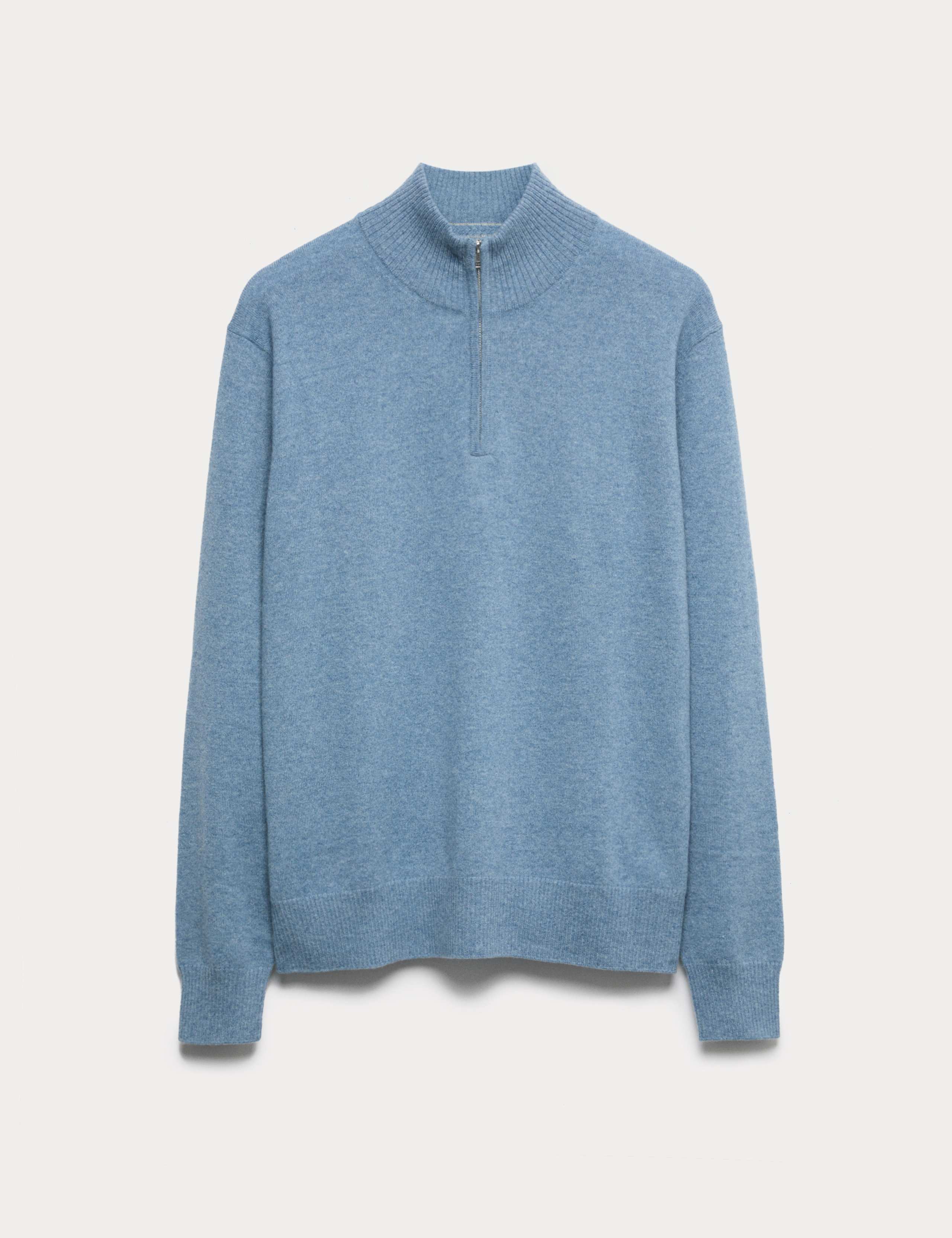 Pure Cashmere Half Zip Jumper