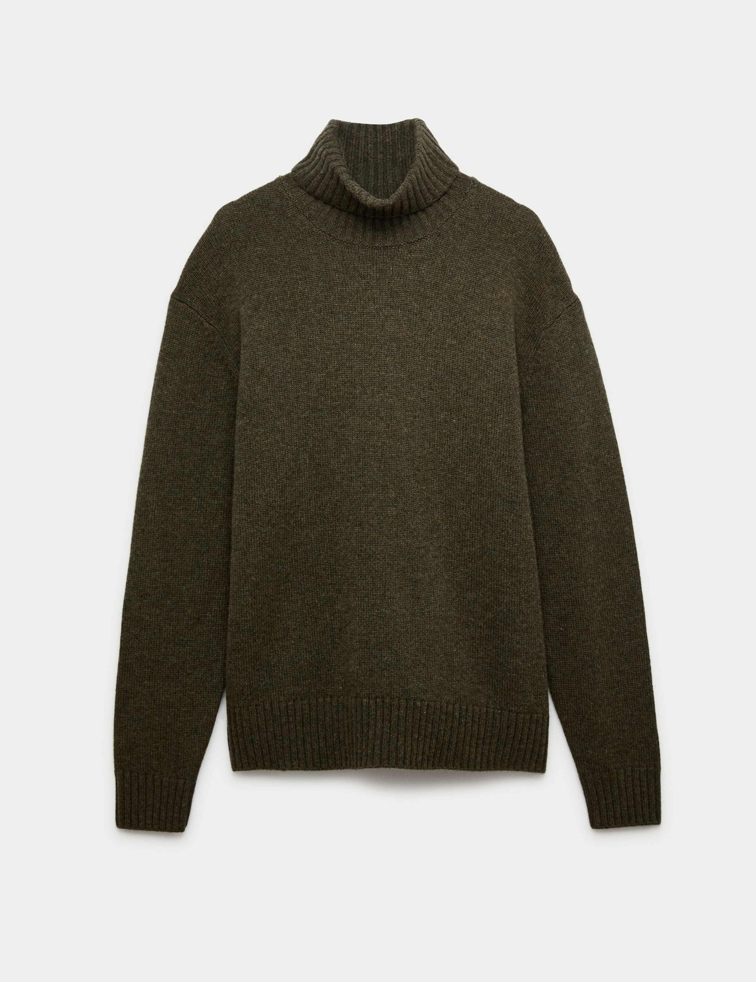 Wool and Cashmere Blend Roll Neck Jumper