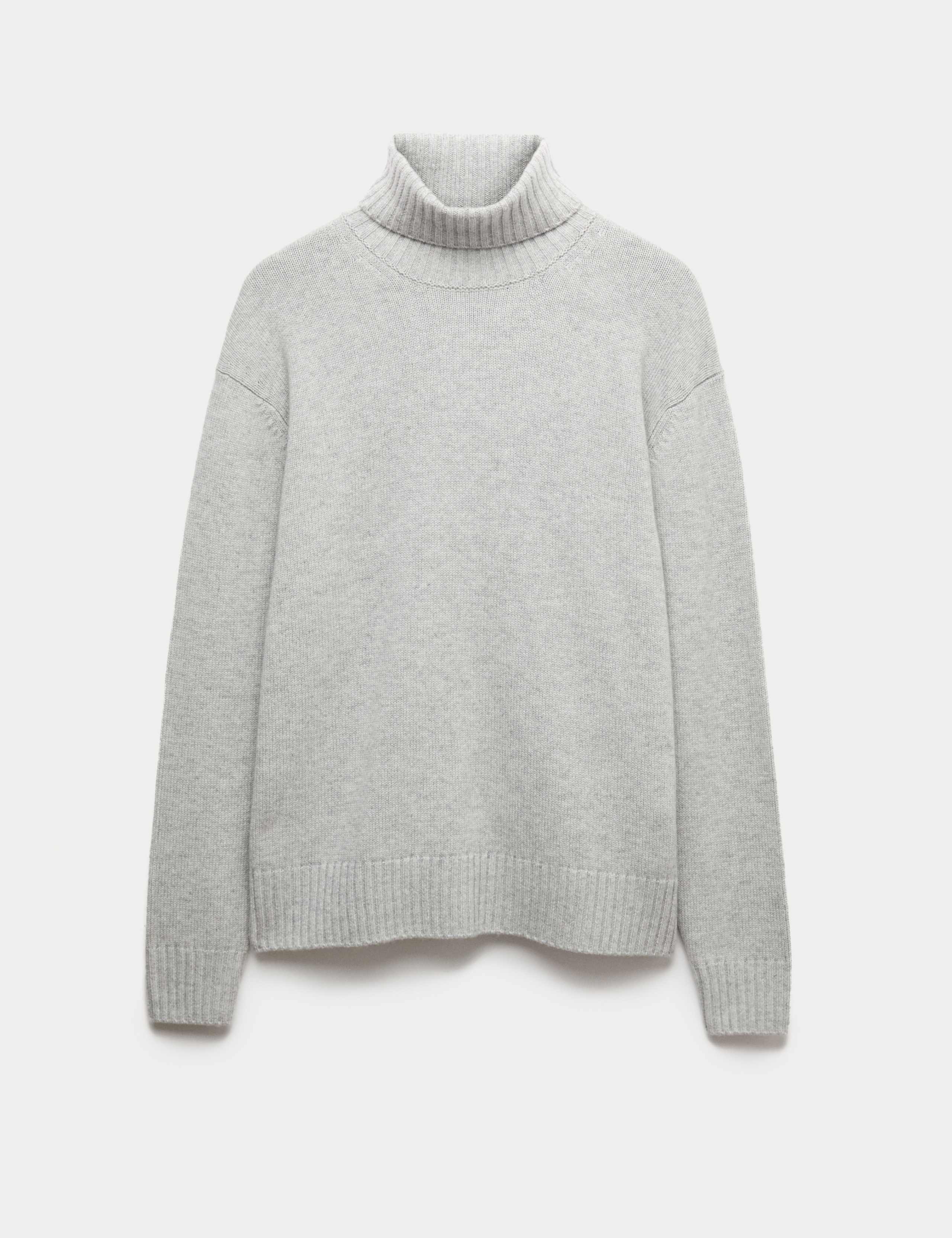 Wool and Cashmere Blend Roll Neck Jumper
