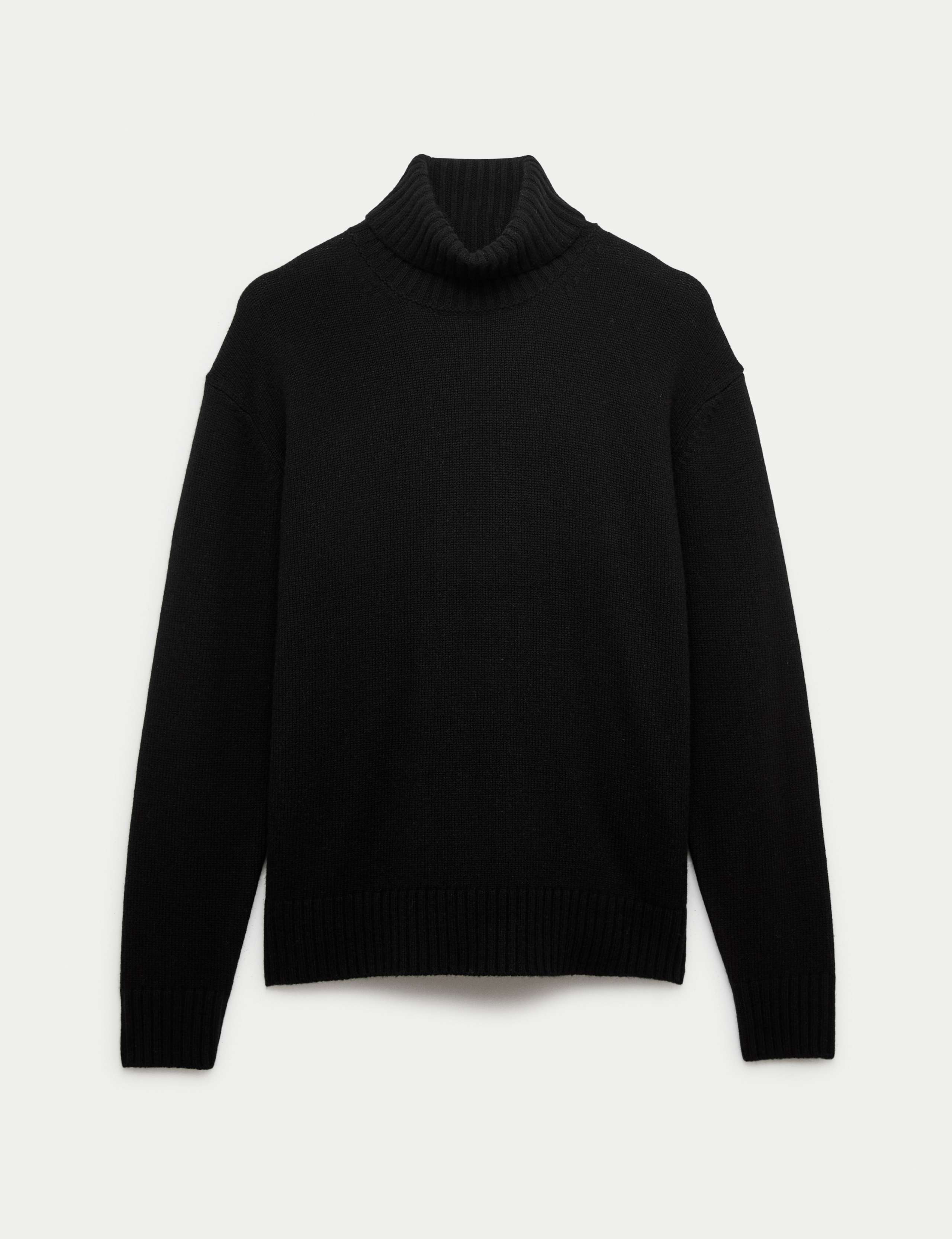 Wool and Cashmere Blend Roll Neck Jumper