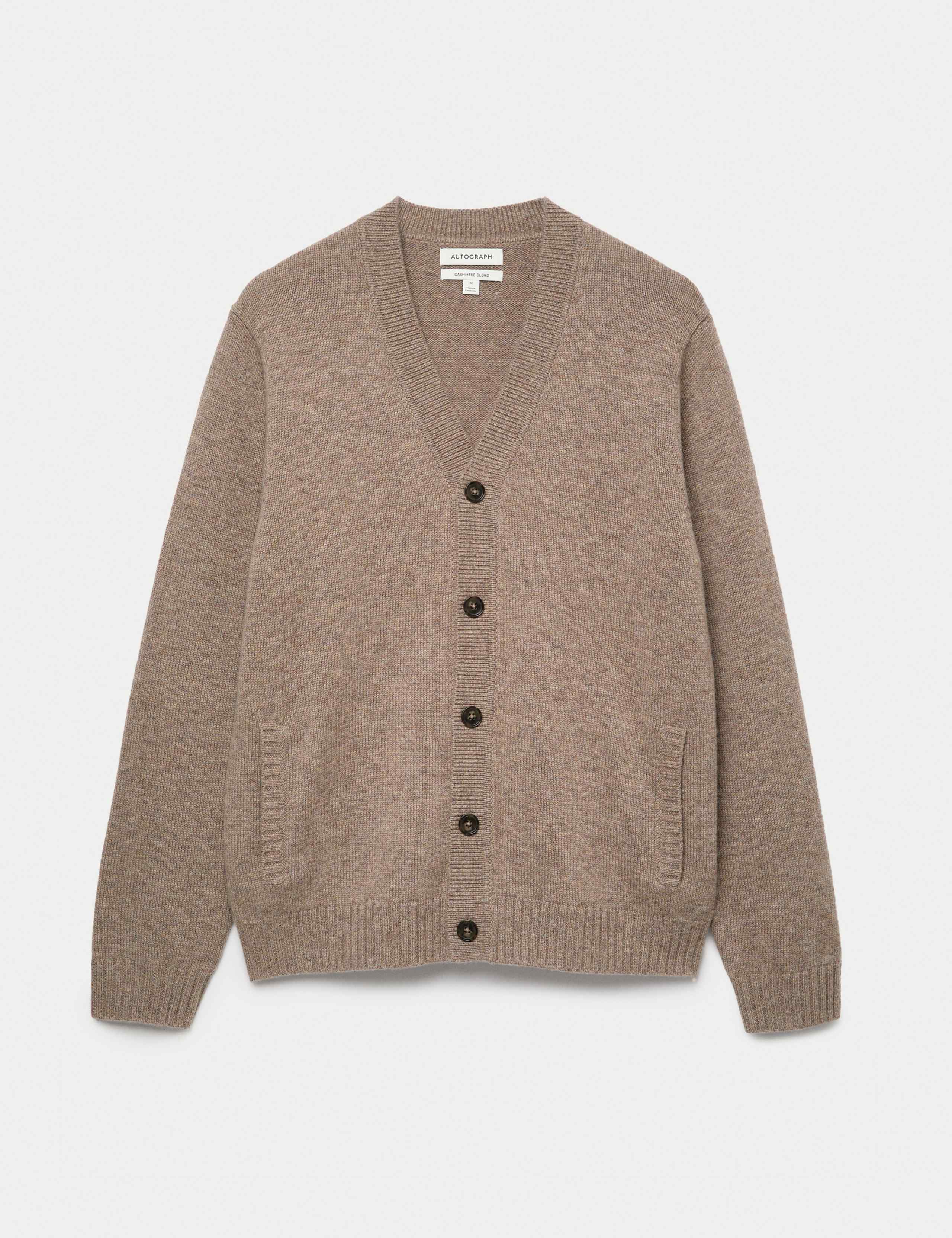 Cashmere Wool Blend Heavy Knit Cardigan