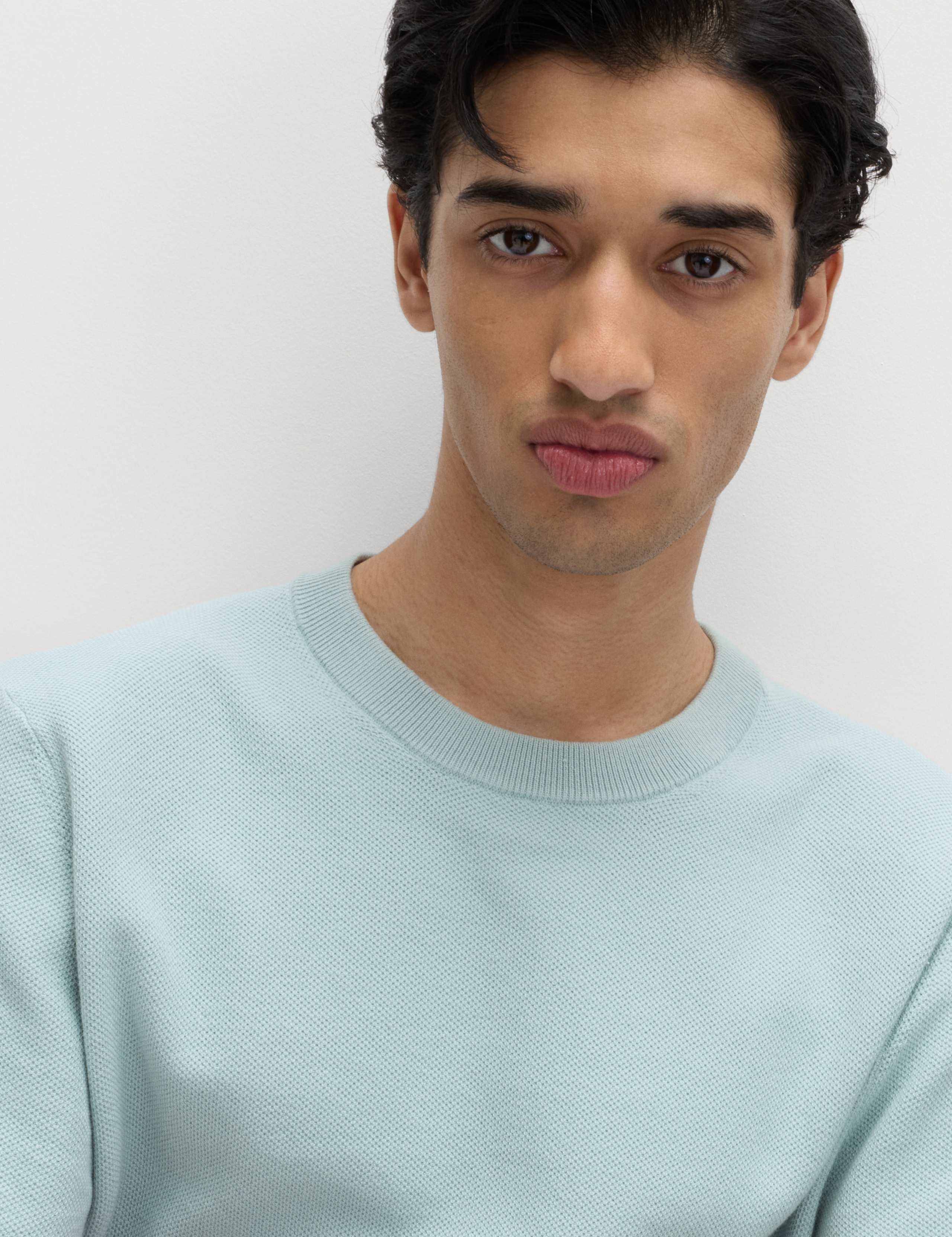 Cotton Rich Textured Knitted T-Shirt