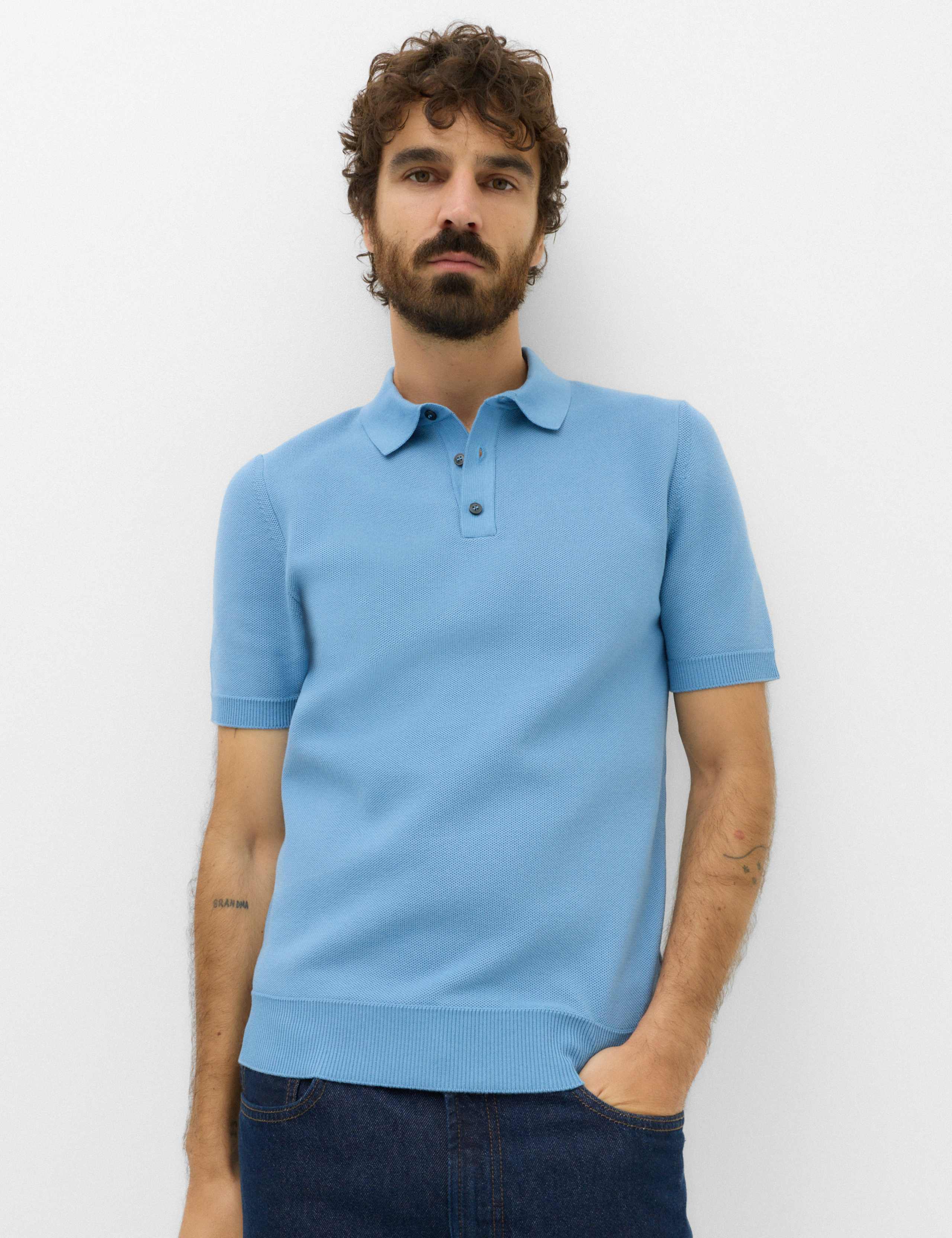 Cotton Rich Regular Fit Knitted Polo Shirt
