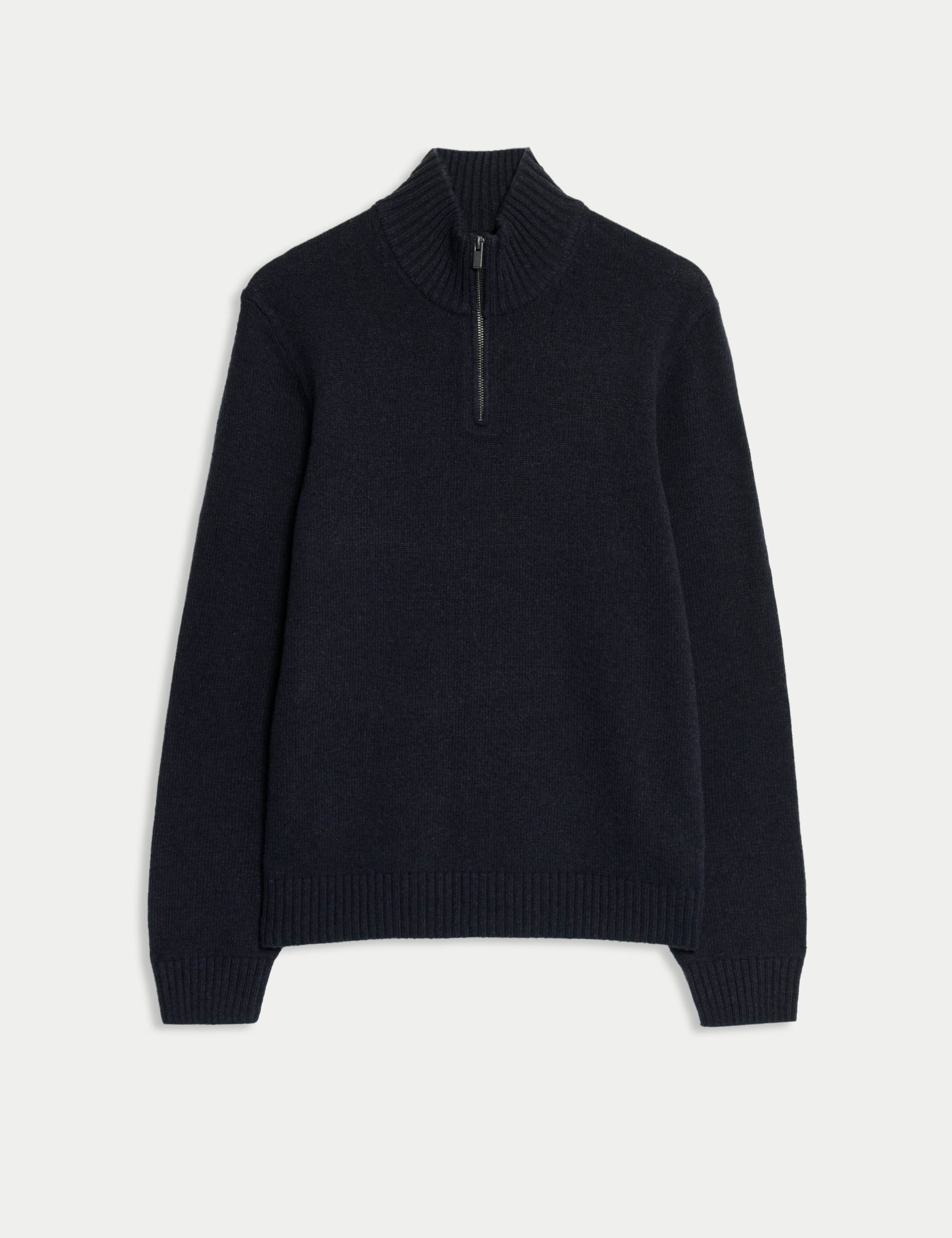 Lambswool Blend Half Zip Jumper