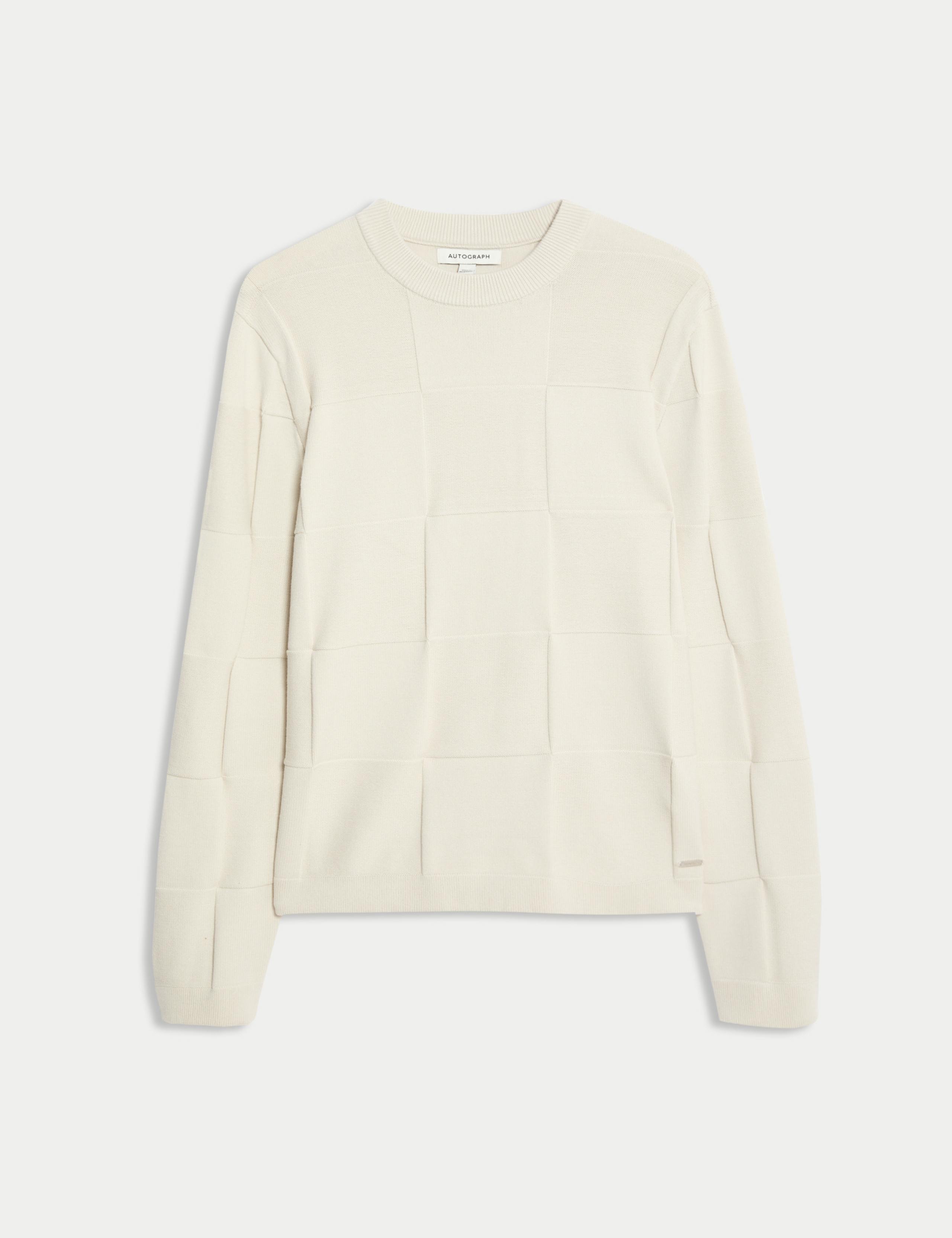 Textured Crew Neck Jumper
