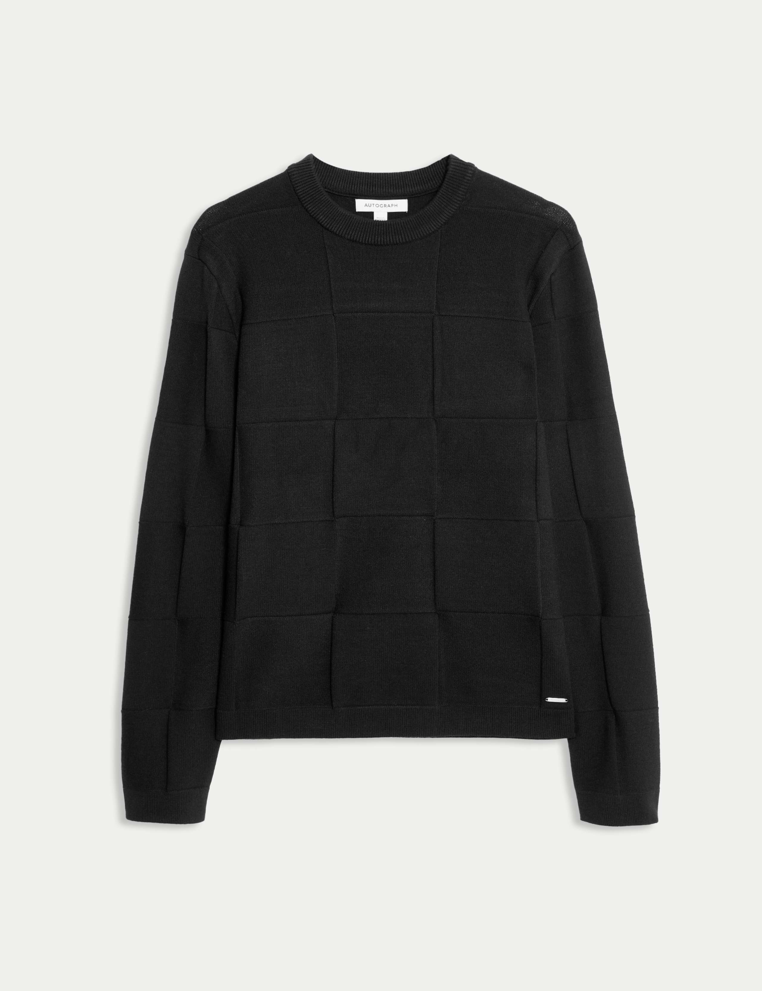 Textured Crew Neck Jumper