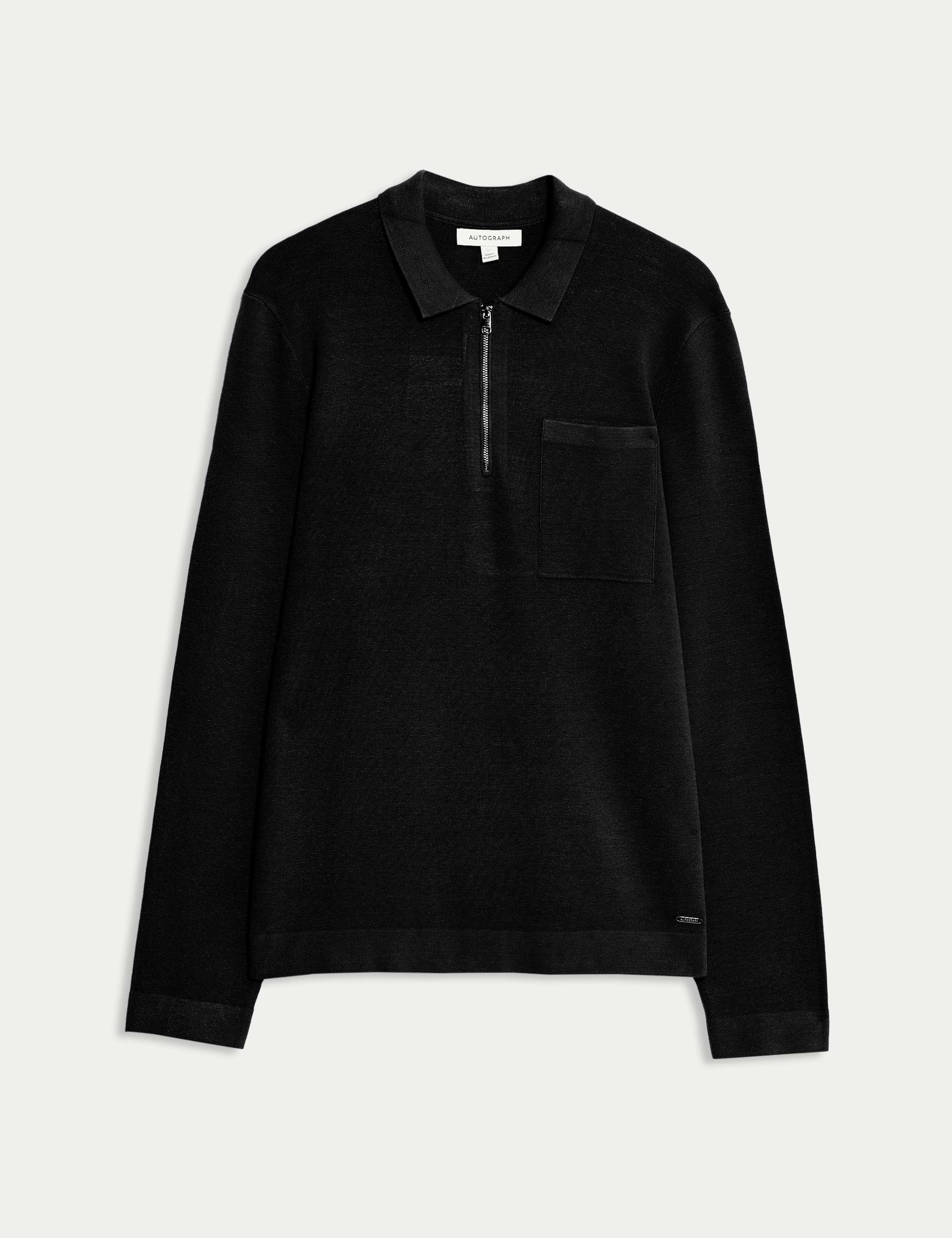 Milano Knit Half Zip Polo Shirt