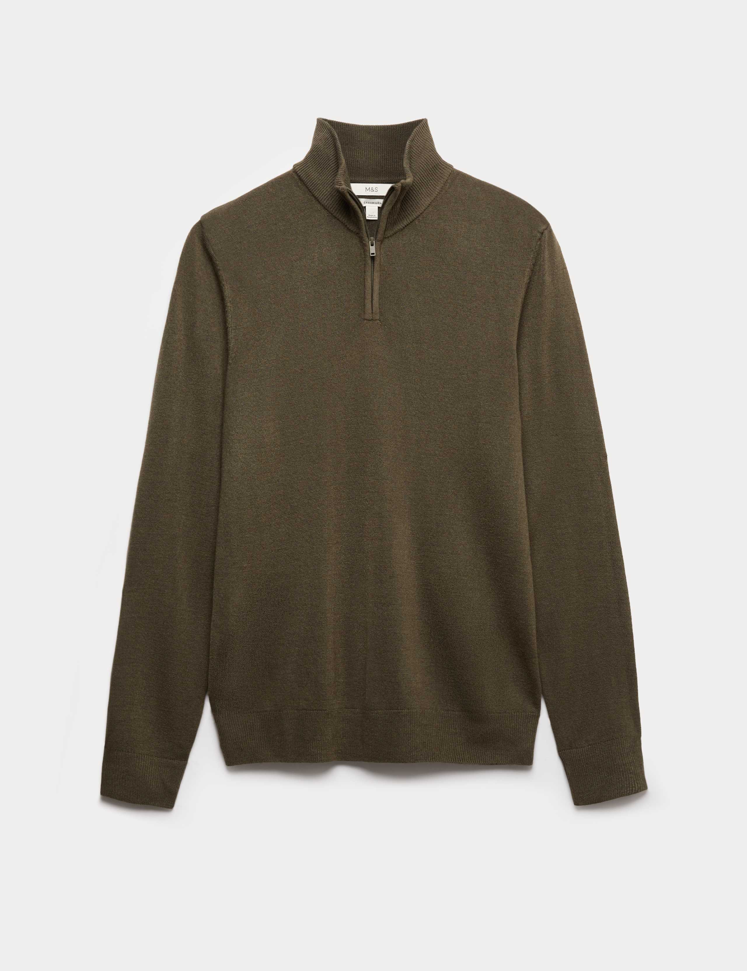 Cashmilon™ High Neck Half Zip Jumper
