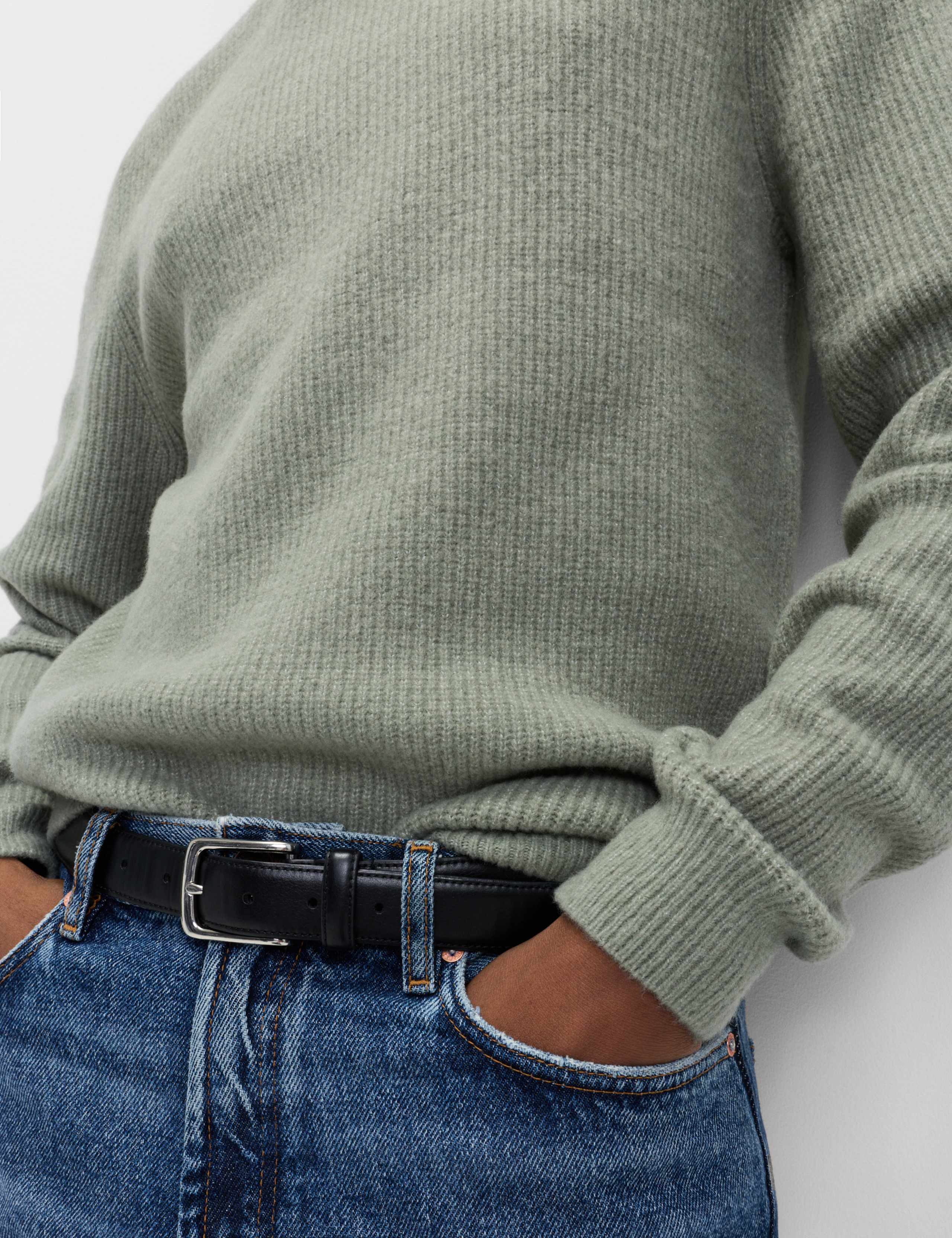 Supersoft Ribbed Crew Neck Jumper with Wool