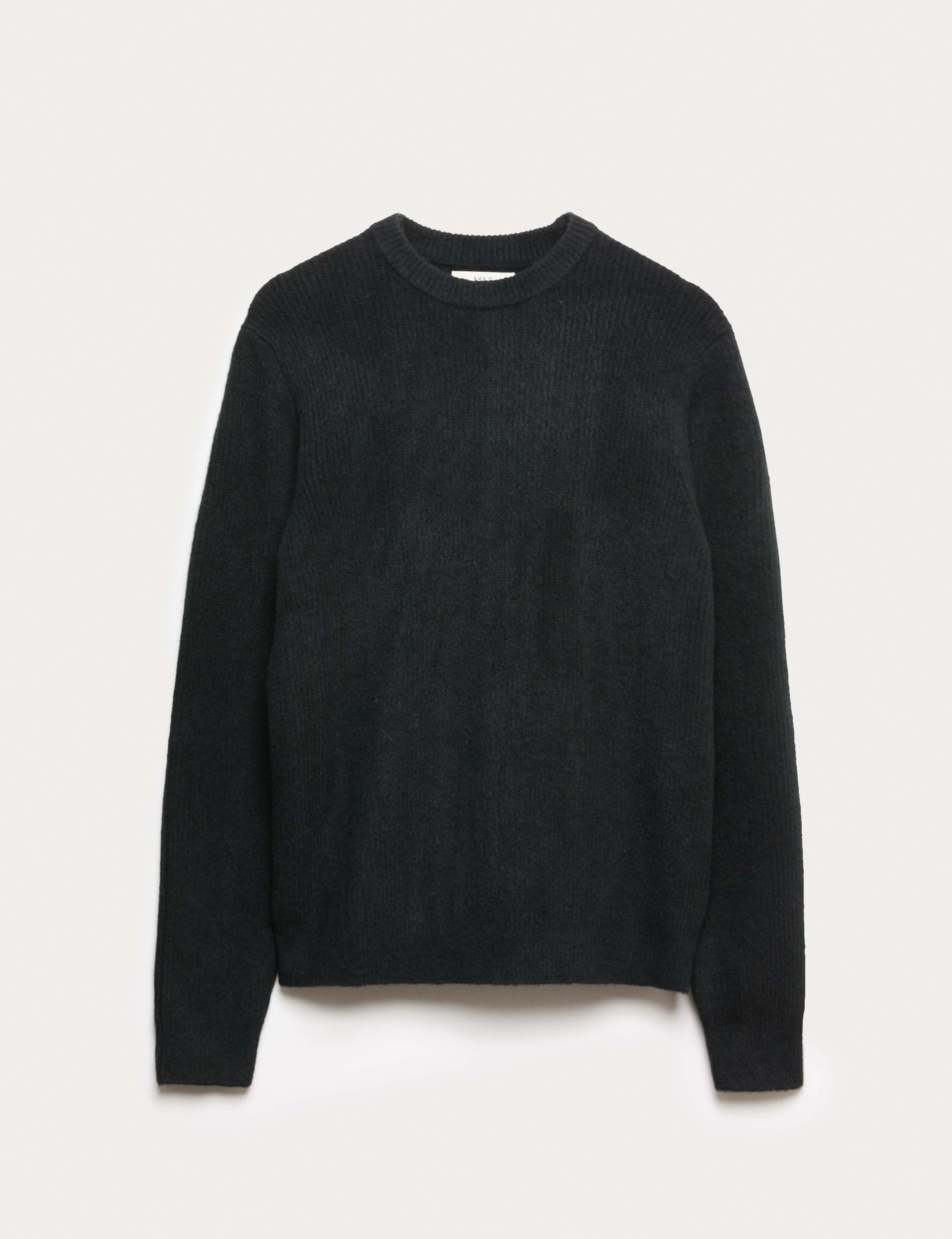 Supersoft Ribbed Crew Neck Jumper with Wool