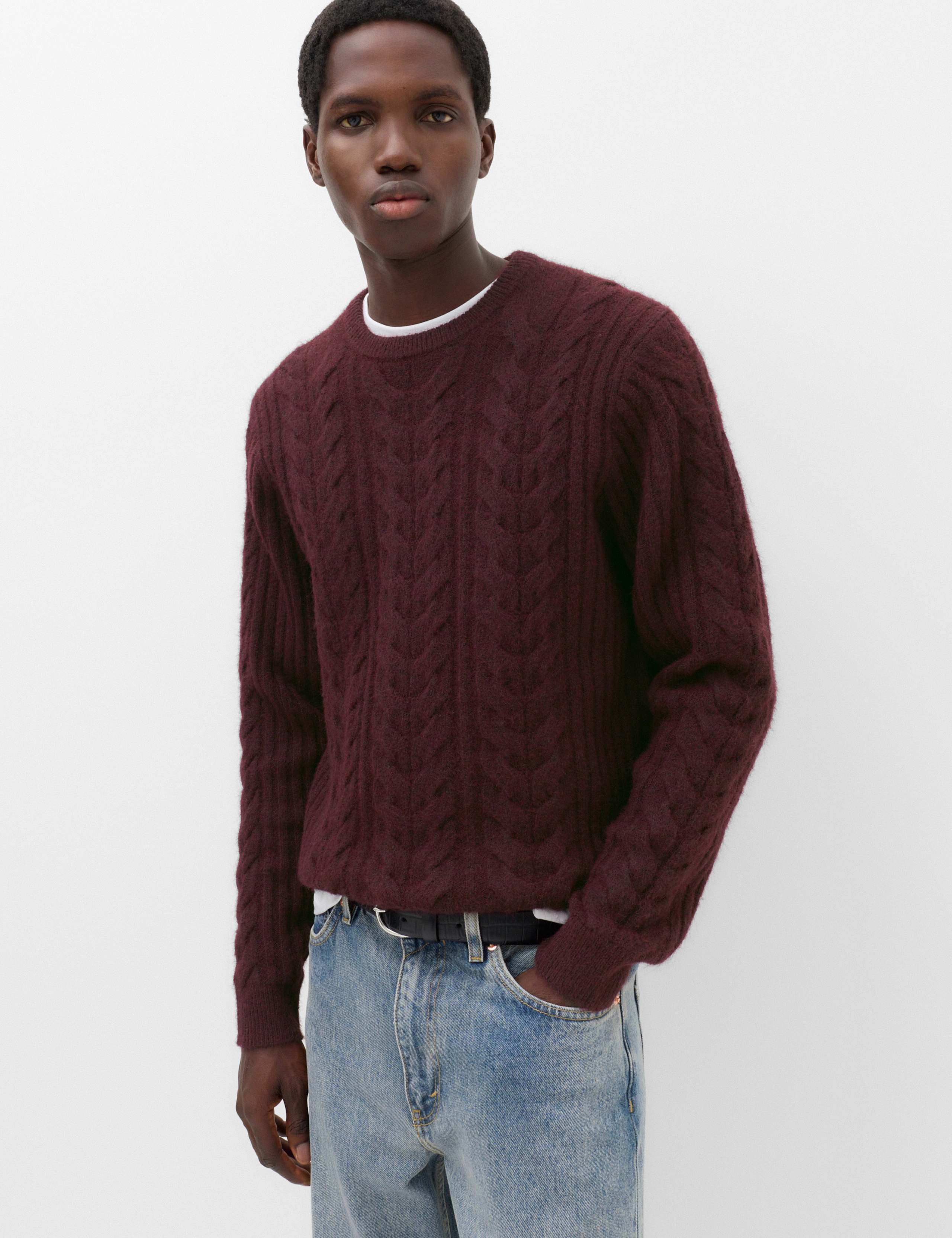 Cable Knit Crew Neck Jumper