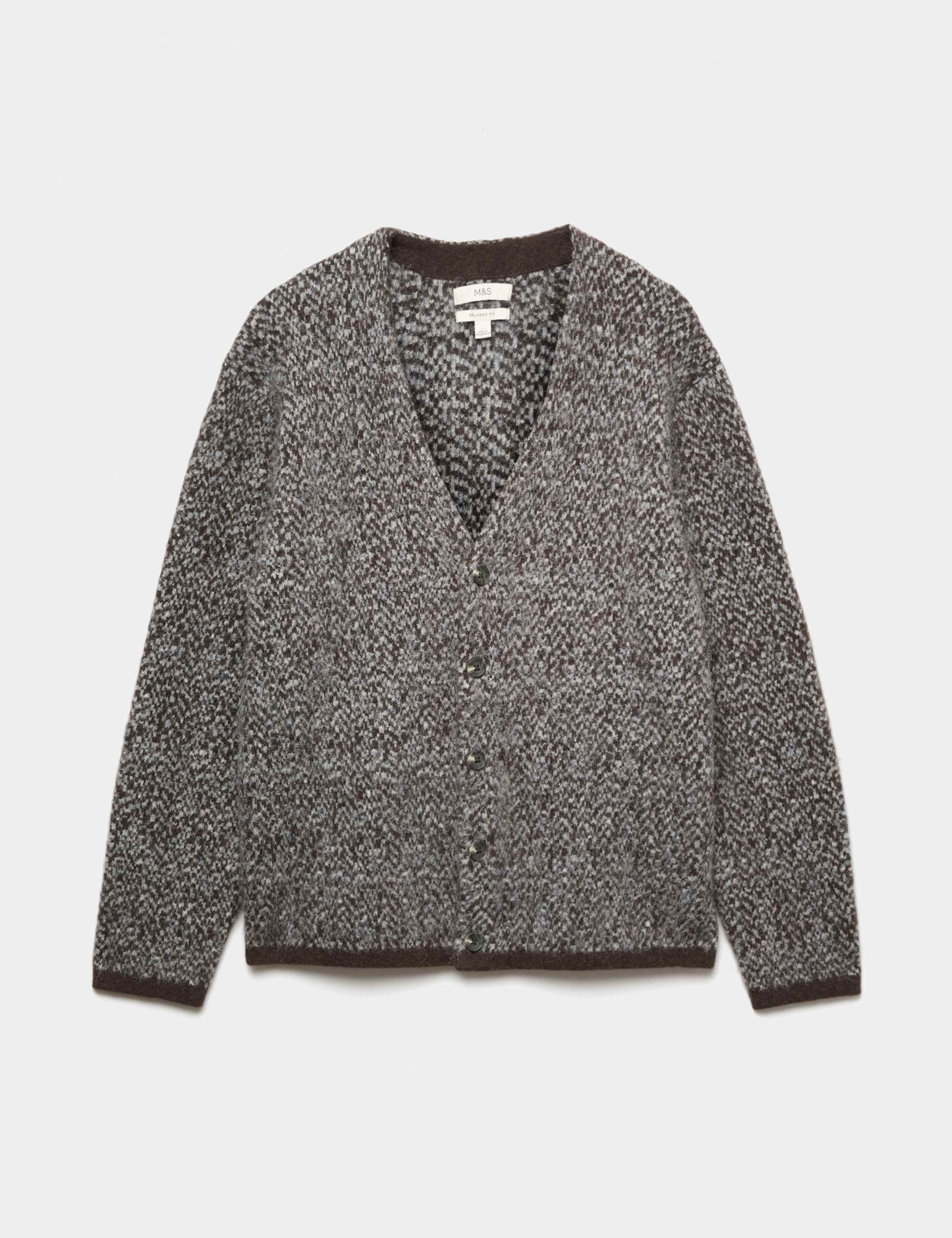Lofty Relaxed Fit Patterned Cardigan