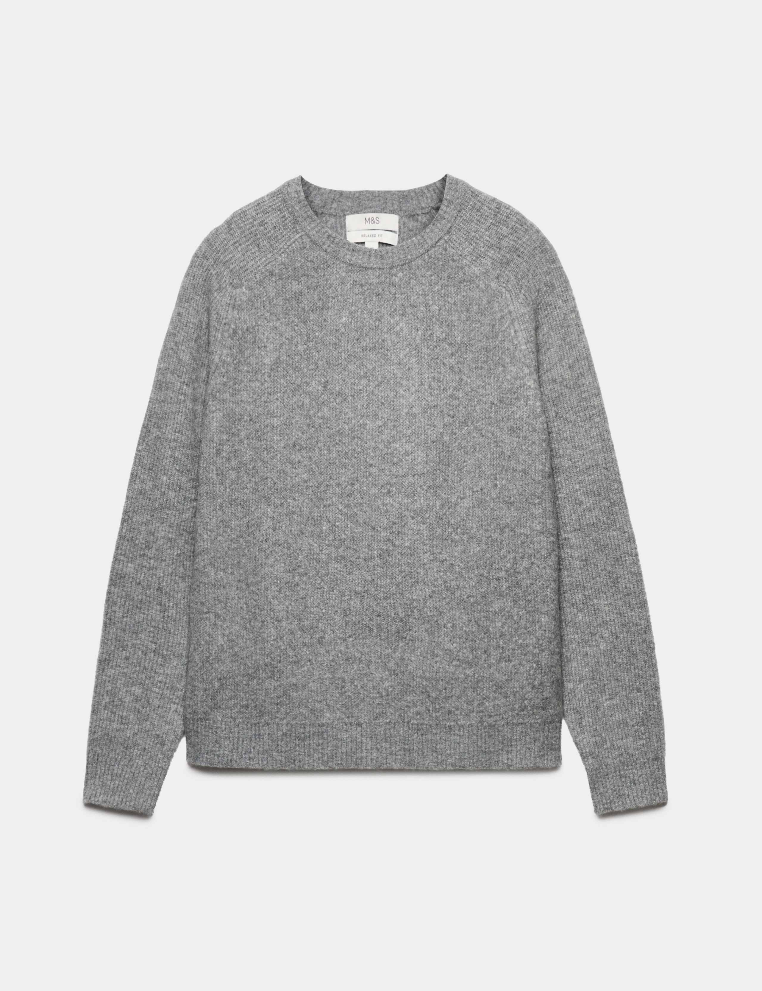 Supersoft Textured Crew Neck Jumper