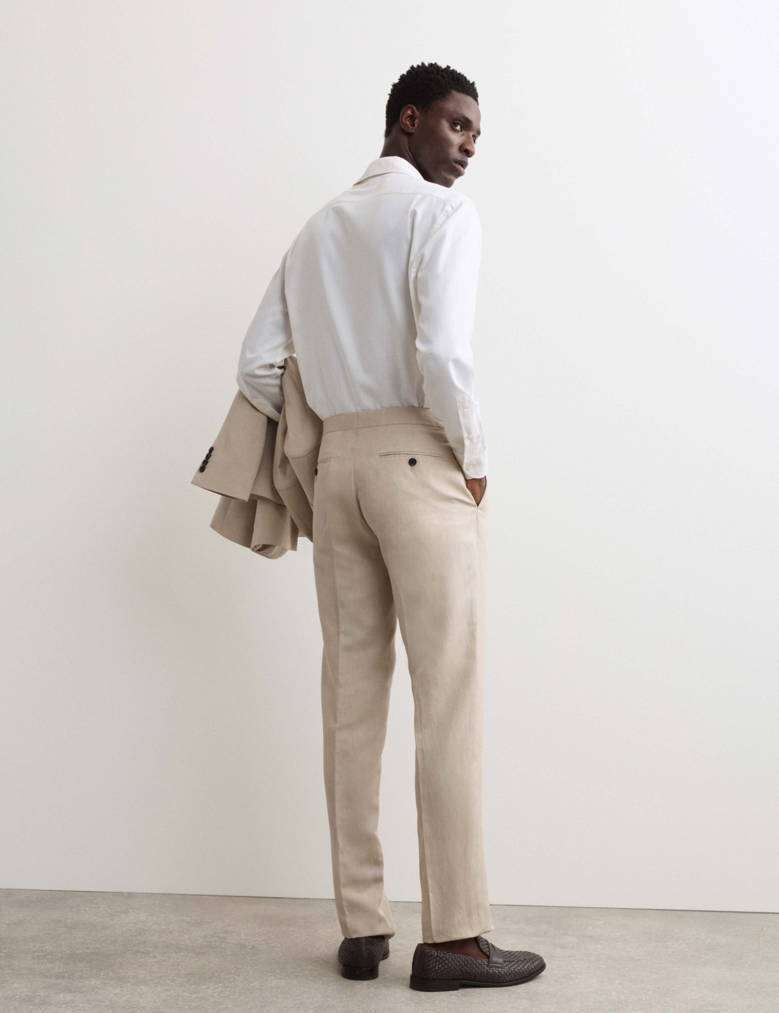 3 Piece Tailored Fit Italian Silk & Linen Suit 5 of 8
