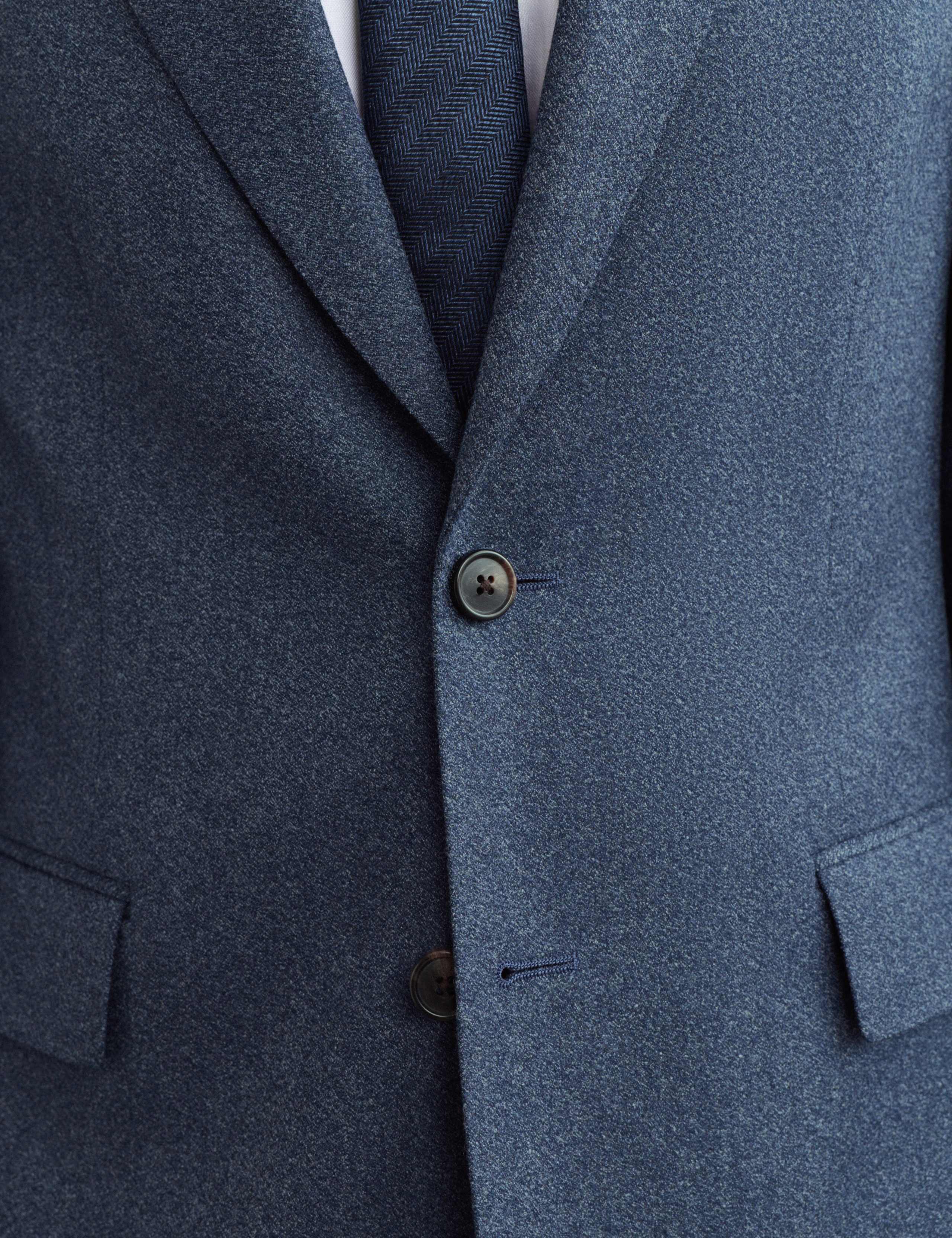 2 Piece Tailored Fit Pure Wool Mouliné Suit 4 of 6