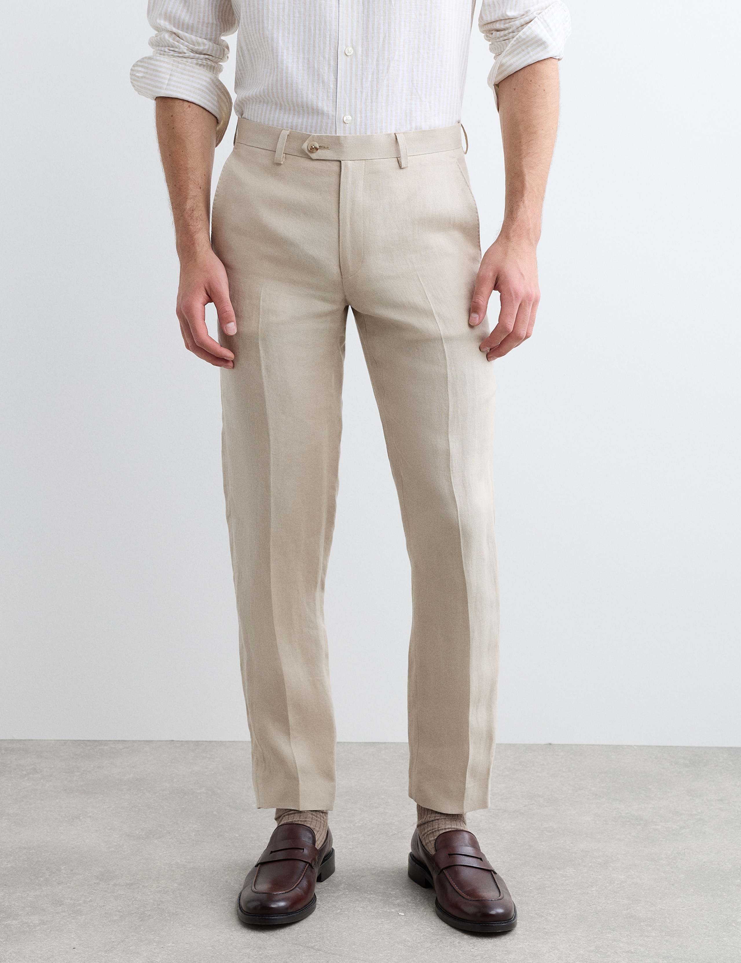 Tailored Fit Pure Linen Trousers