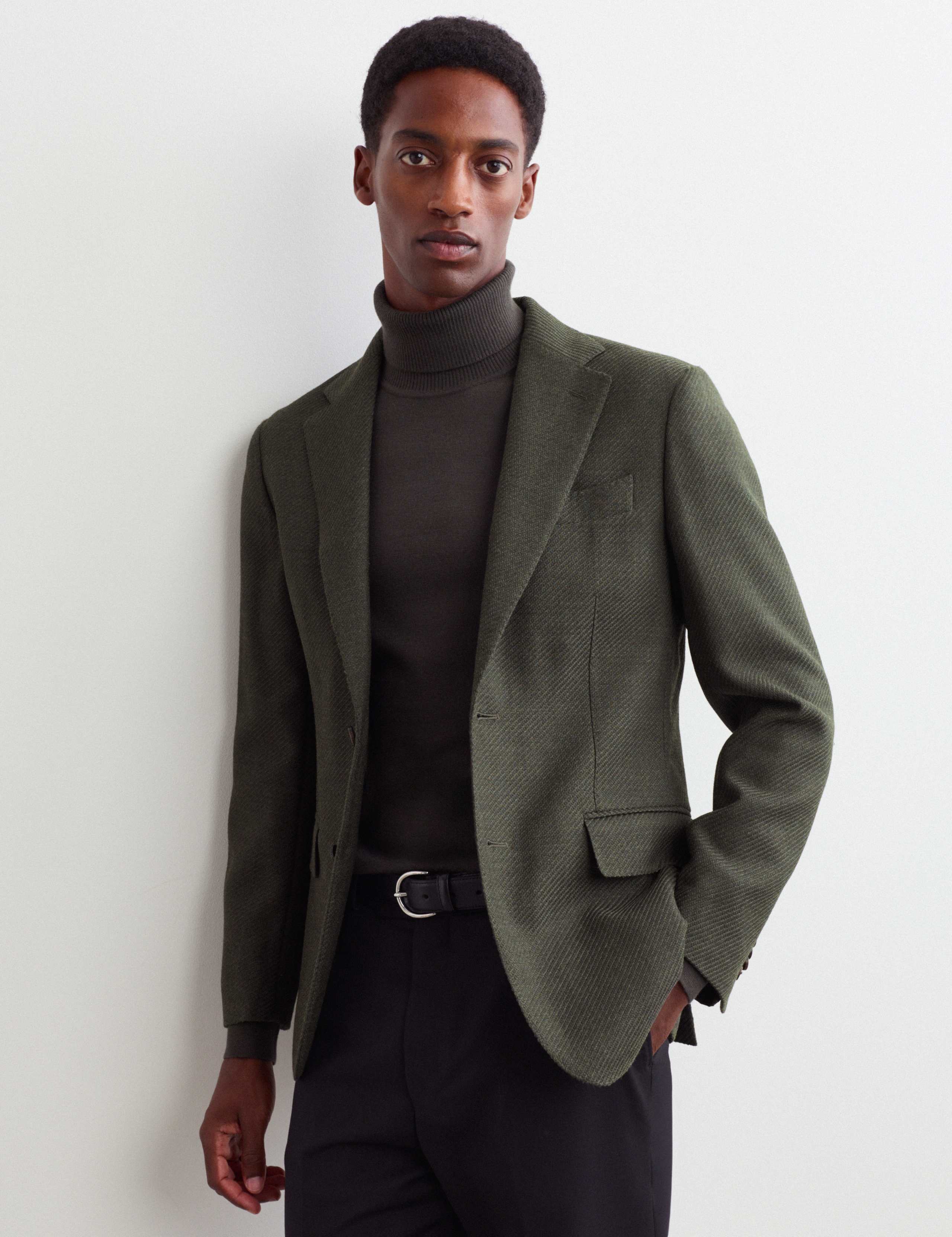 Tailored Fit Wool Rich Twill Blazer