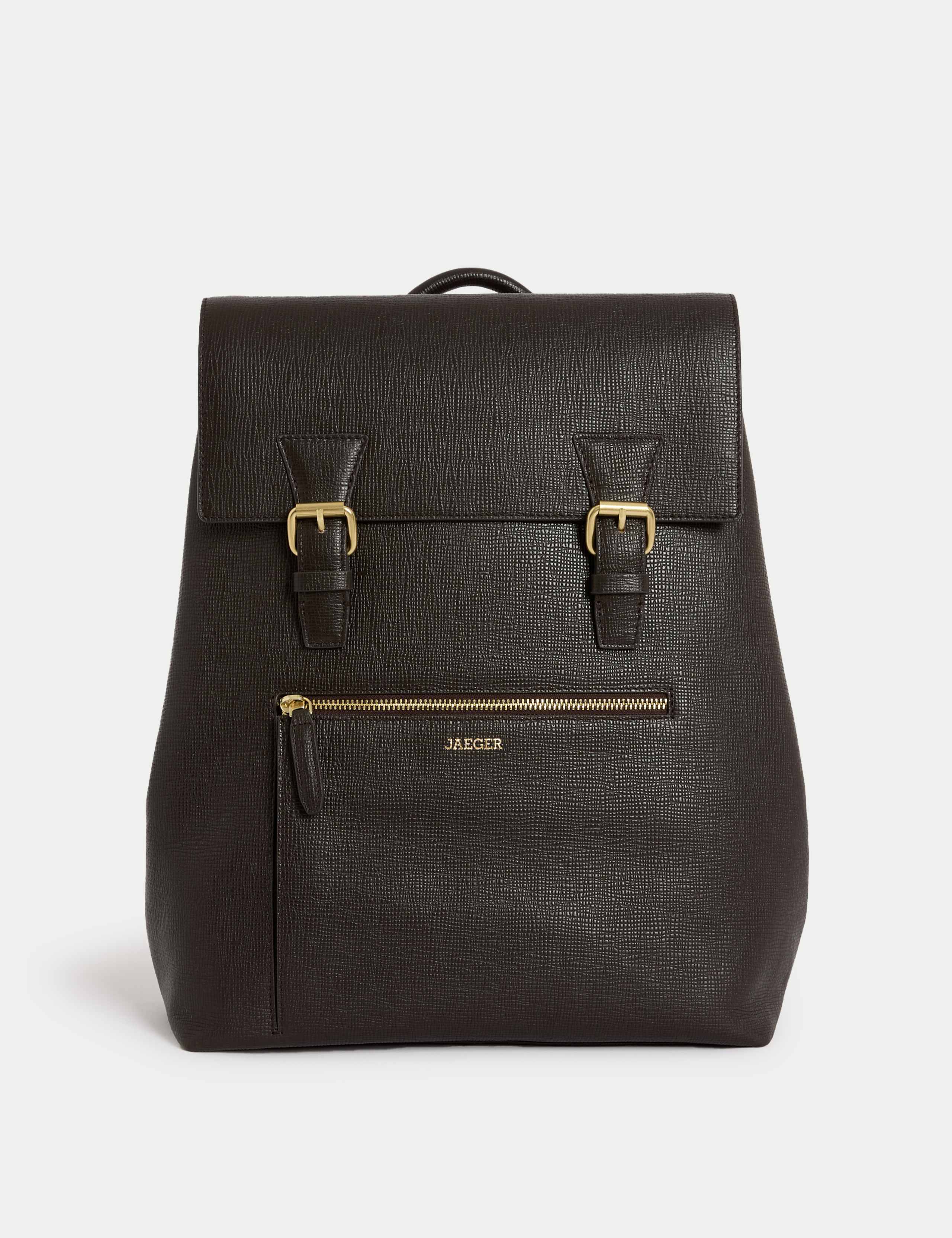 Leather Buckle Backpack