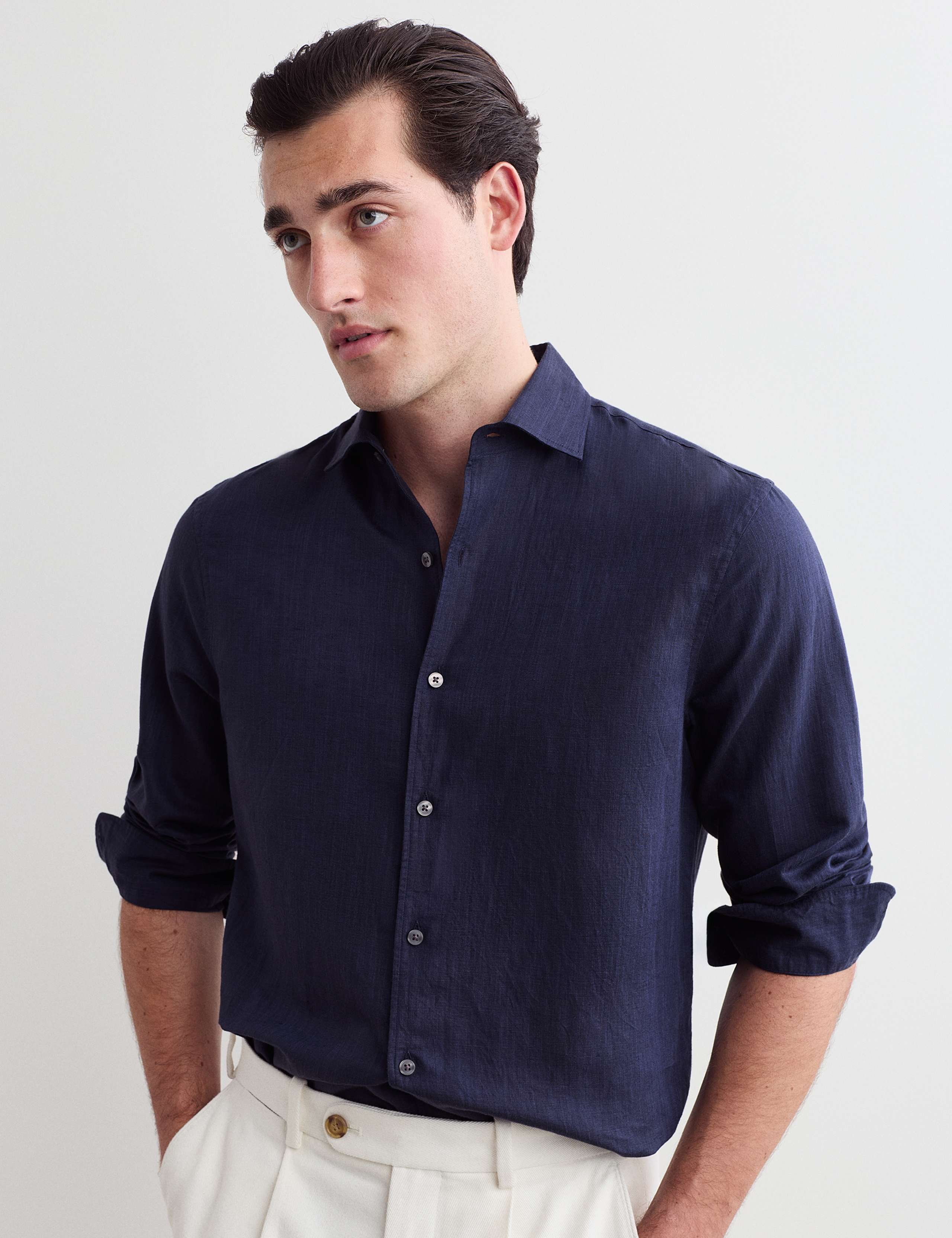 Regular Fit Luxury Linen Cotton Shirt