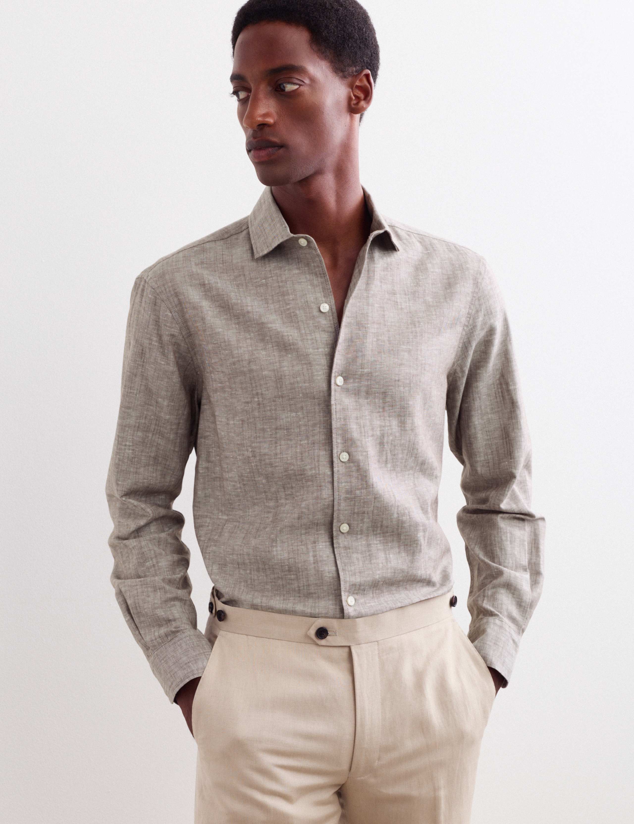 Regular Fit Luxury Linen Cotton Shirt