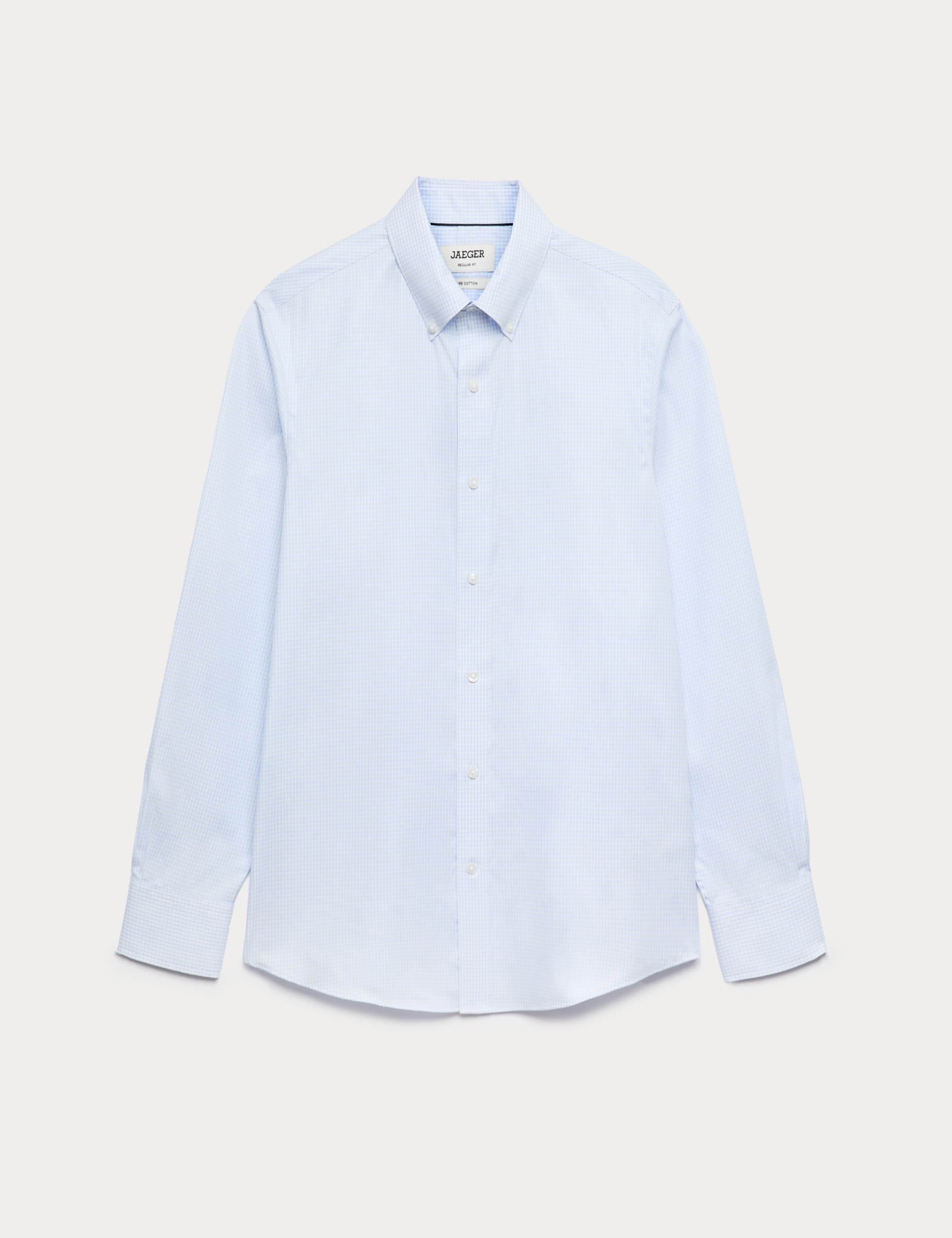 Tailored Fit Pure Cotton Check Shirt