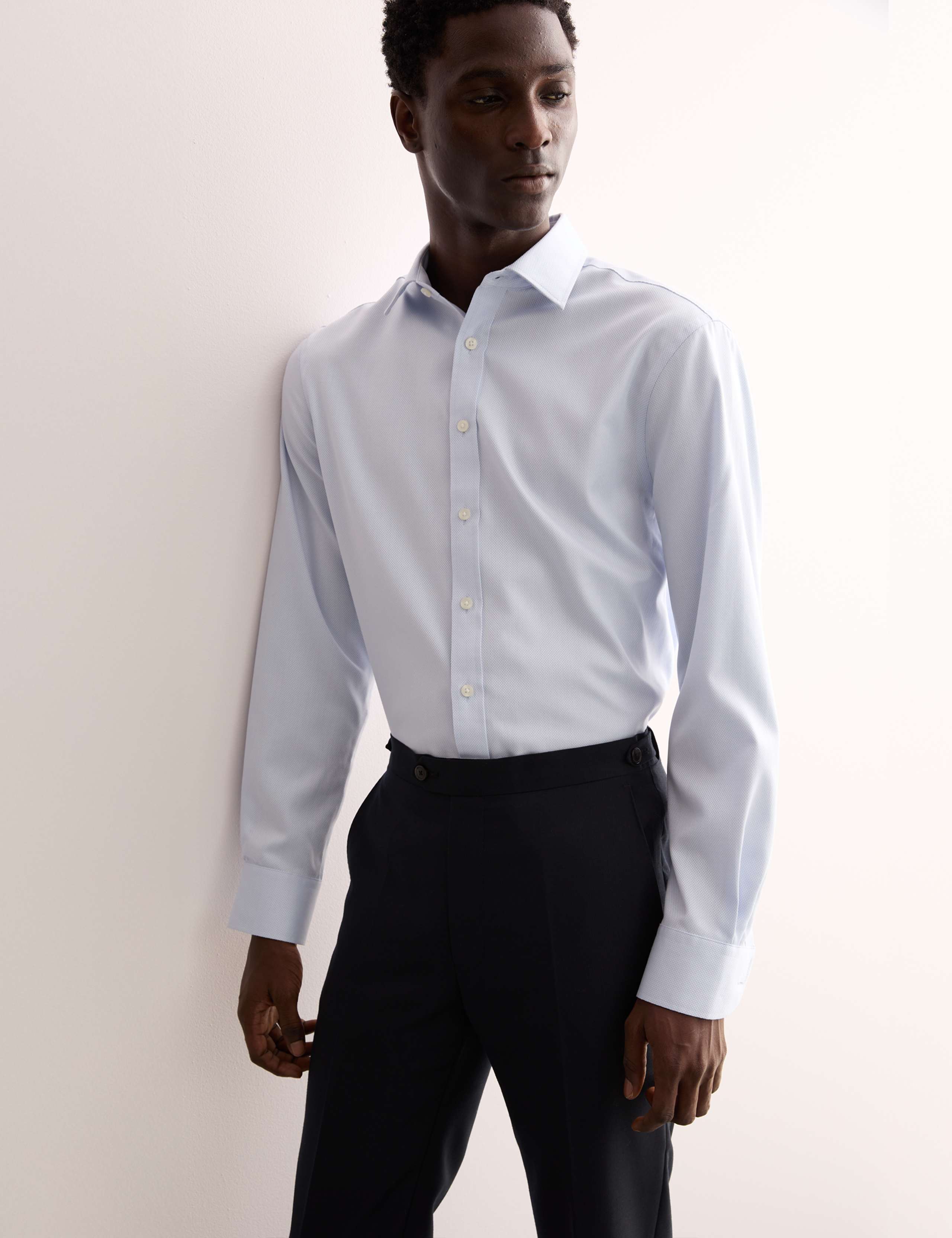 Tailored Fit Luxury Cotton Textured Shirt