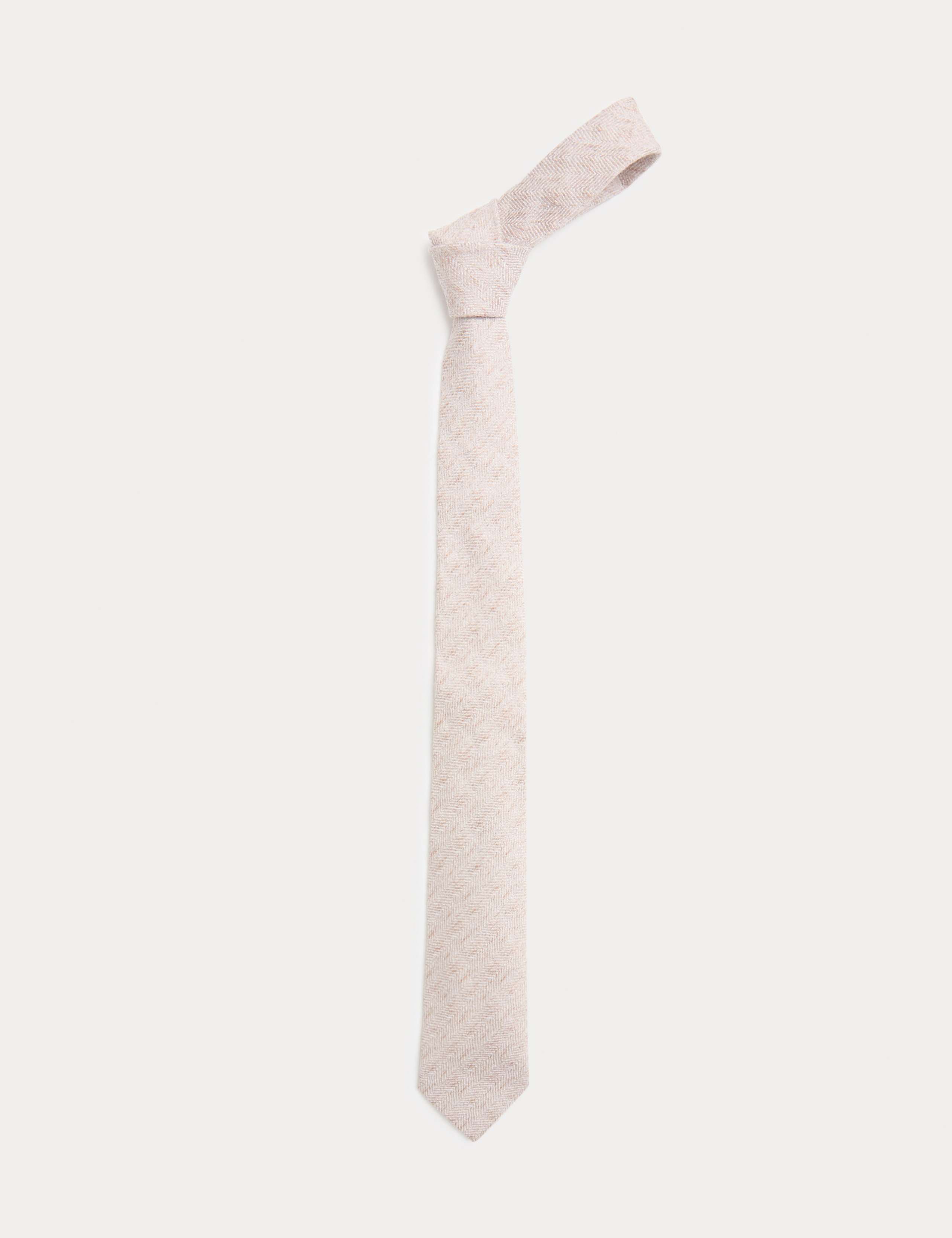 Herringbone Silk Blend Tie