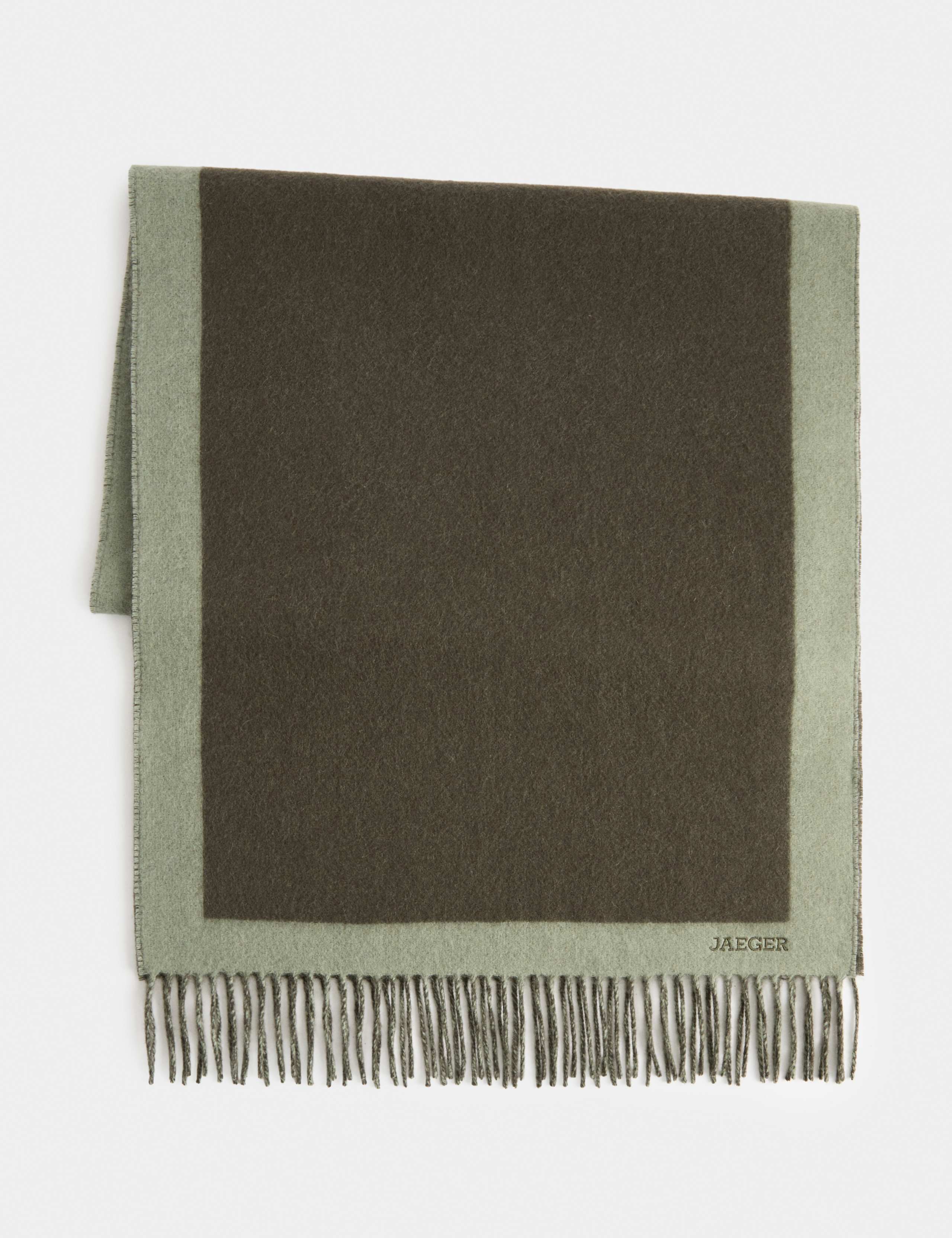 Pure Cashmere Bordered Scarf