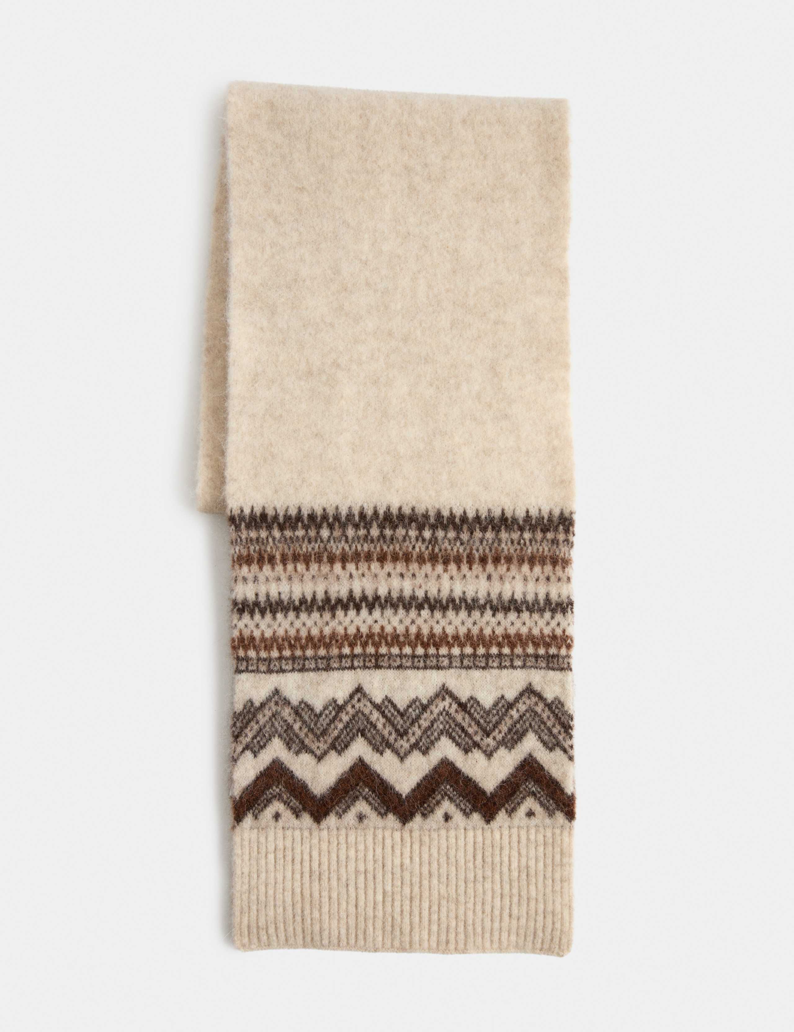 Alpaca Blend Fair Isle Scarf