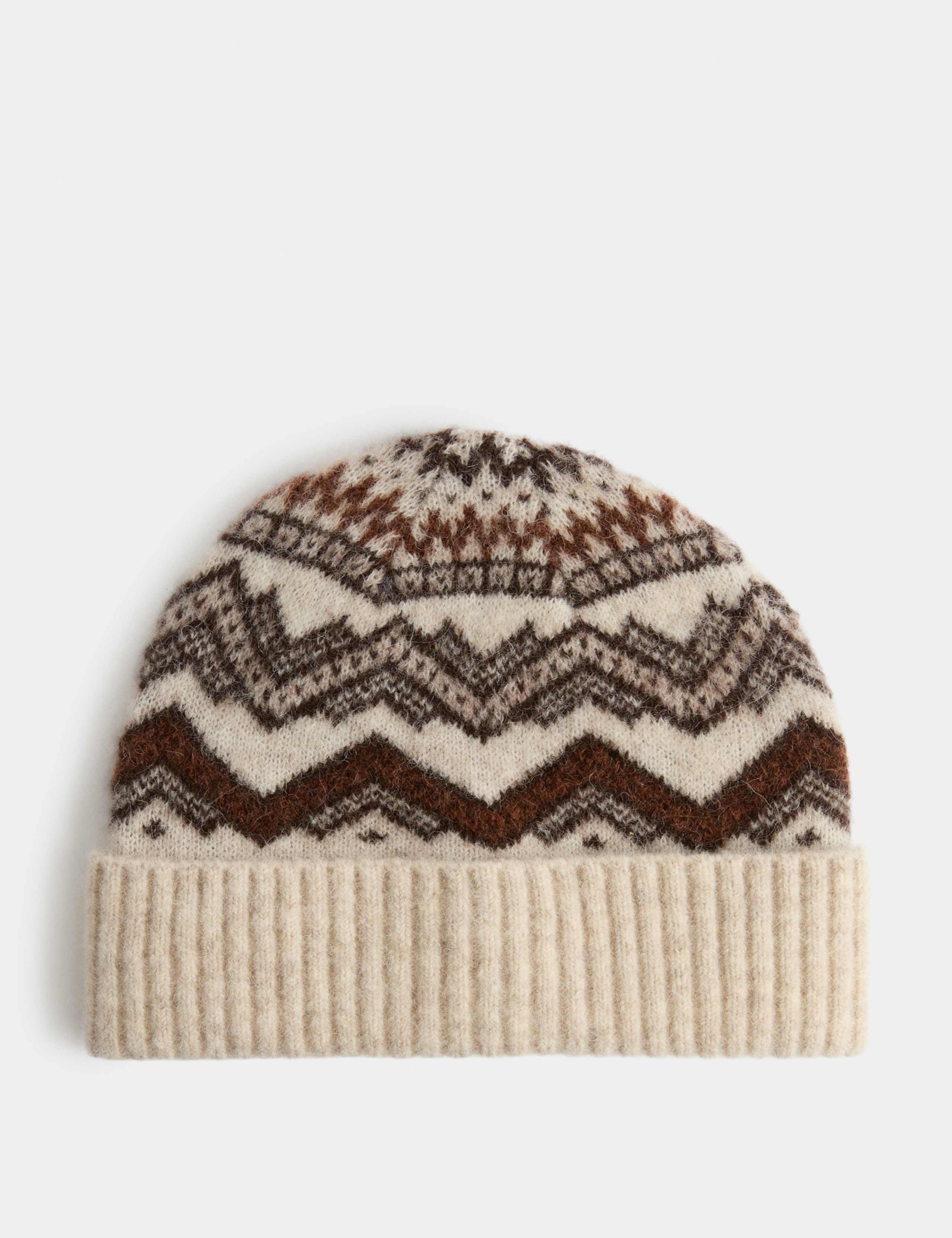 Alpaca Blend Fairisle Beanie Hat