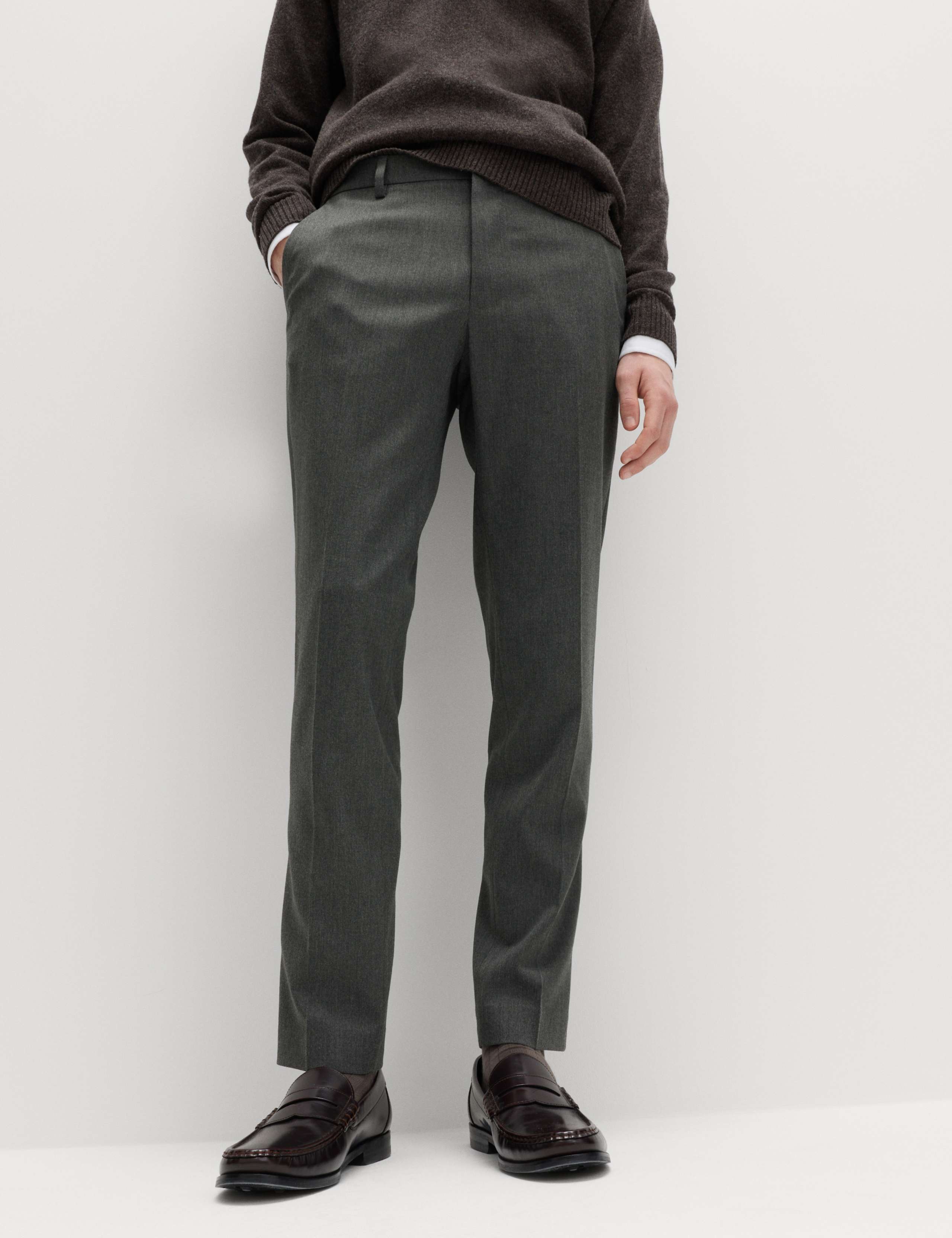 2pk Slim Fit Stretch Smart Trousers