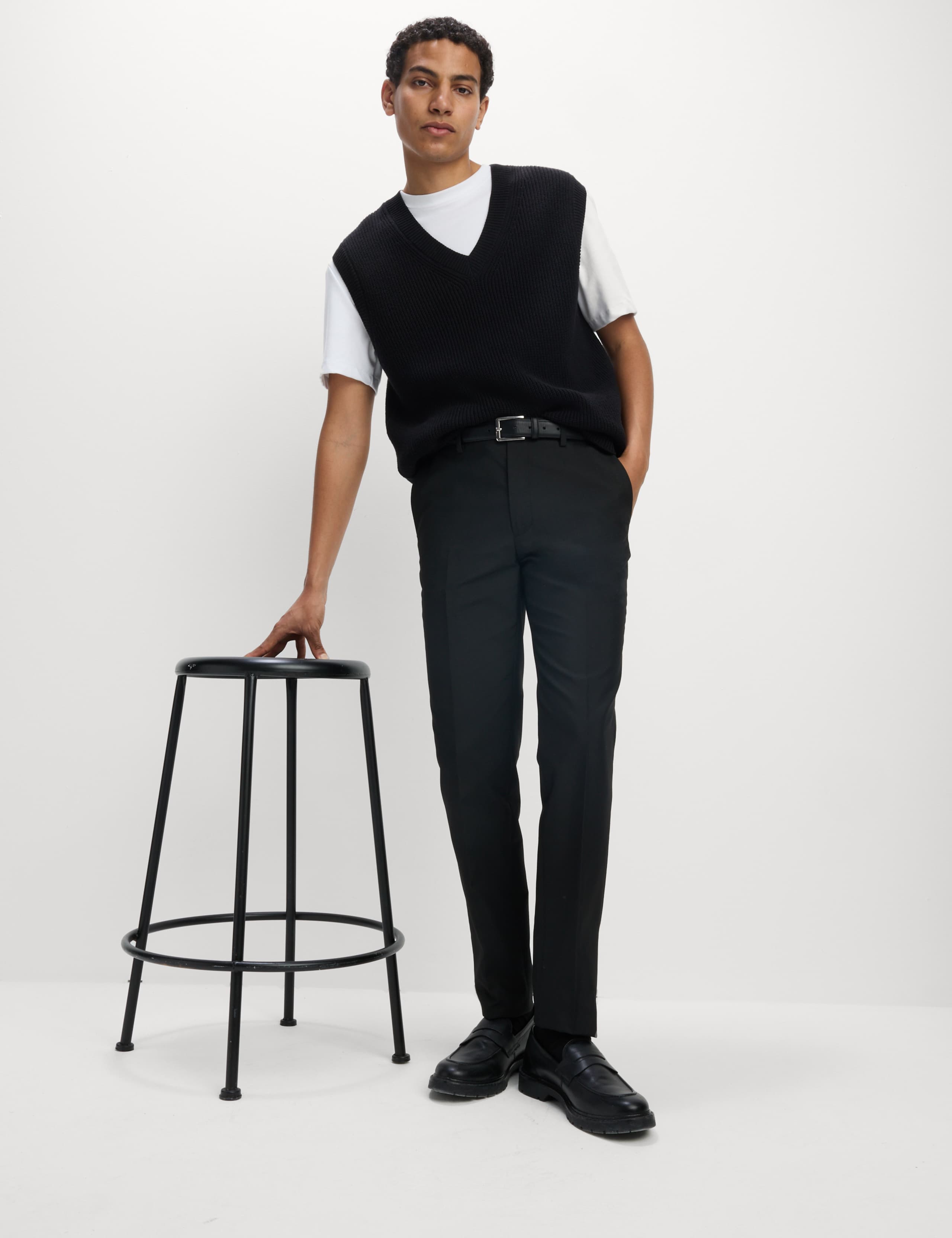 Slim Fit Single Pleat Trousers