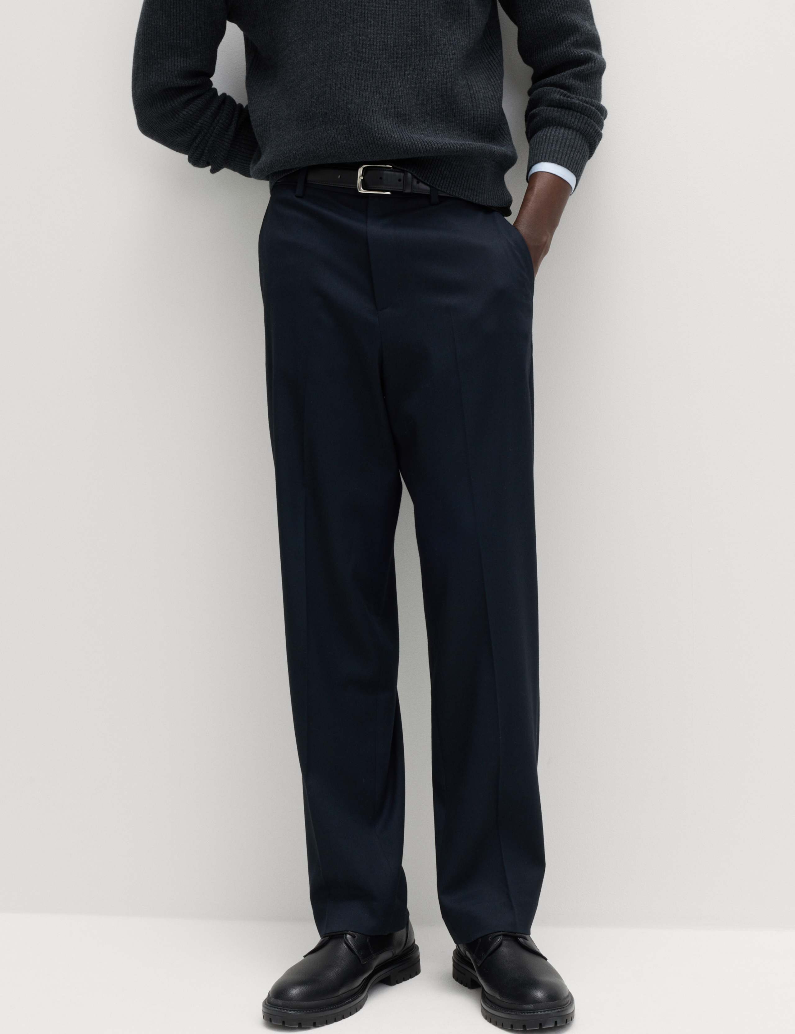 Loose Fit Smart Stretch Trousers