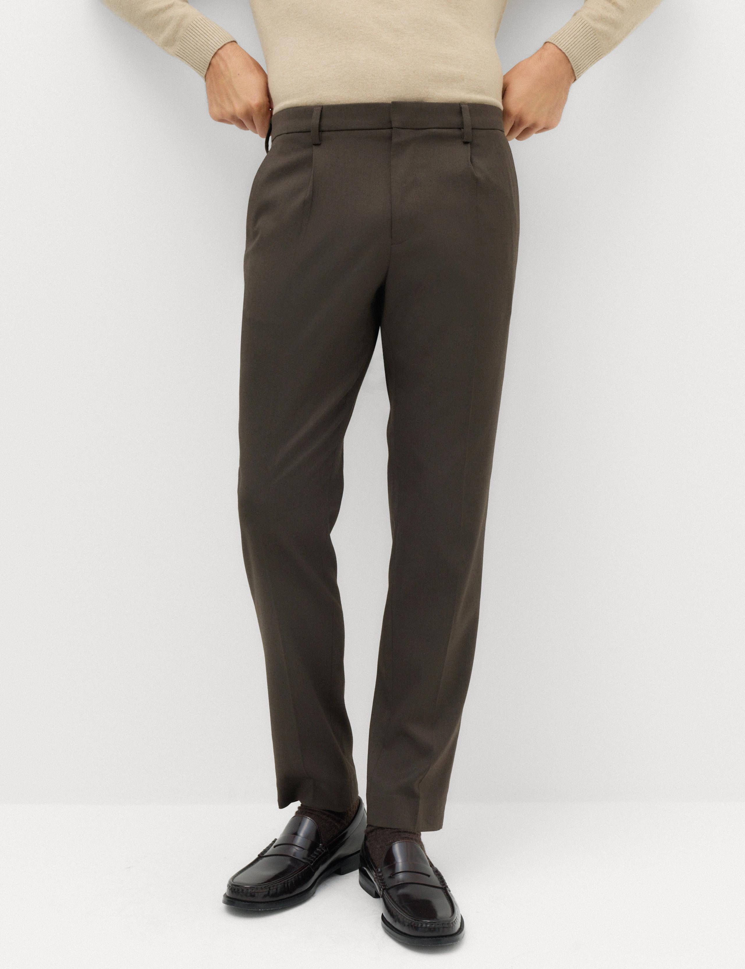 Tailored Fit Stretch Smart Trousers