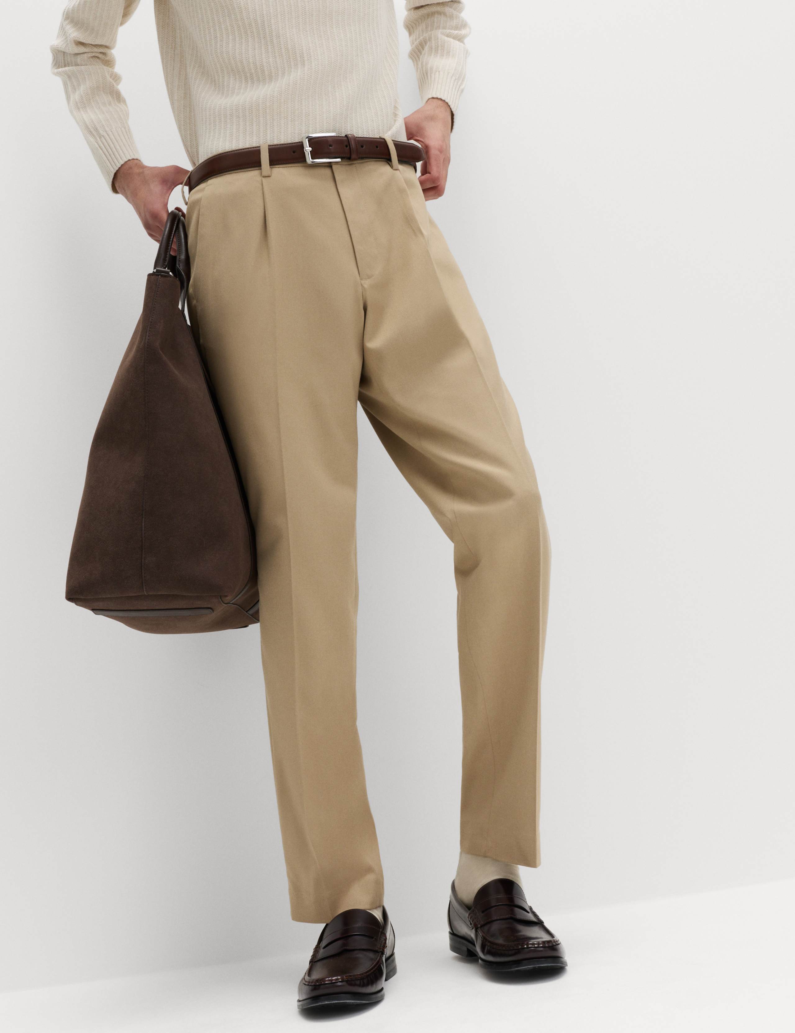 Tailored Fit Stretch Smart Trousers
