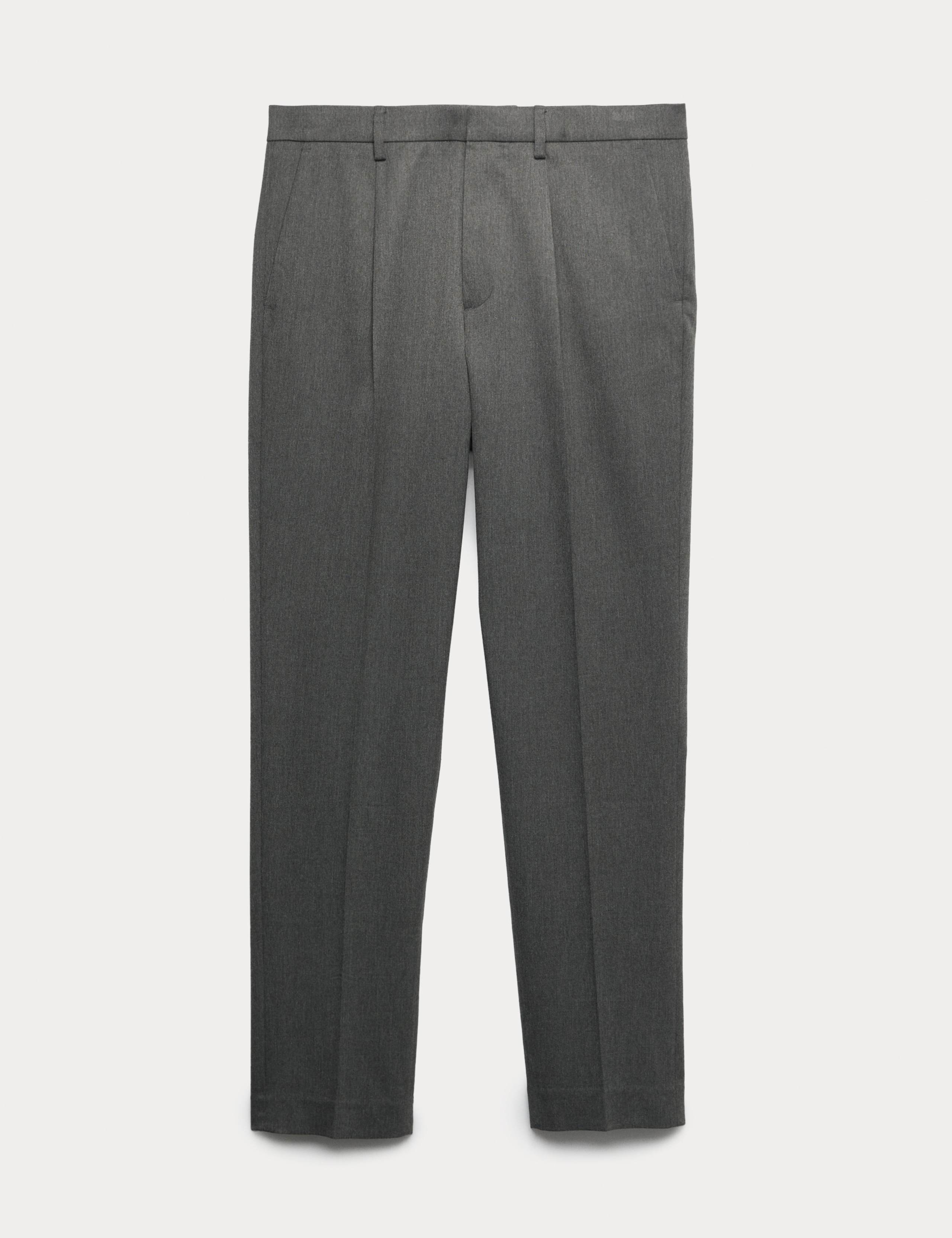 Tailored Fit Stretch Smart Trousers
