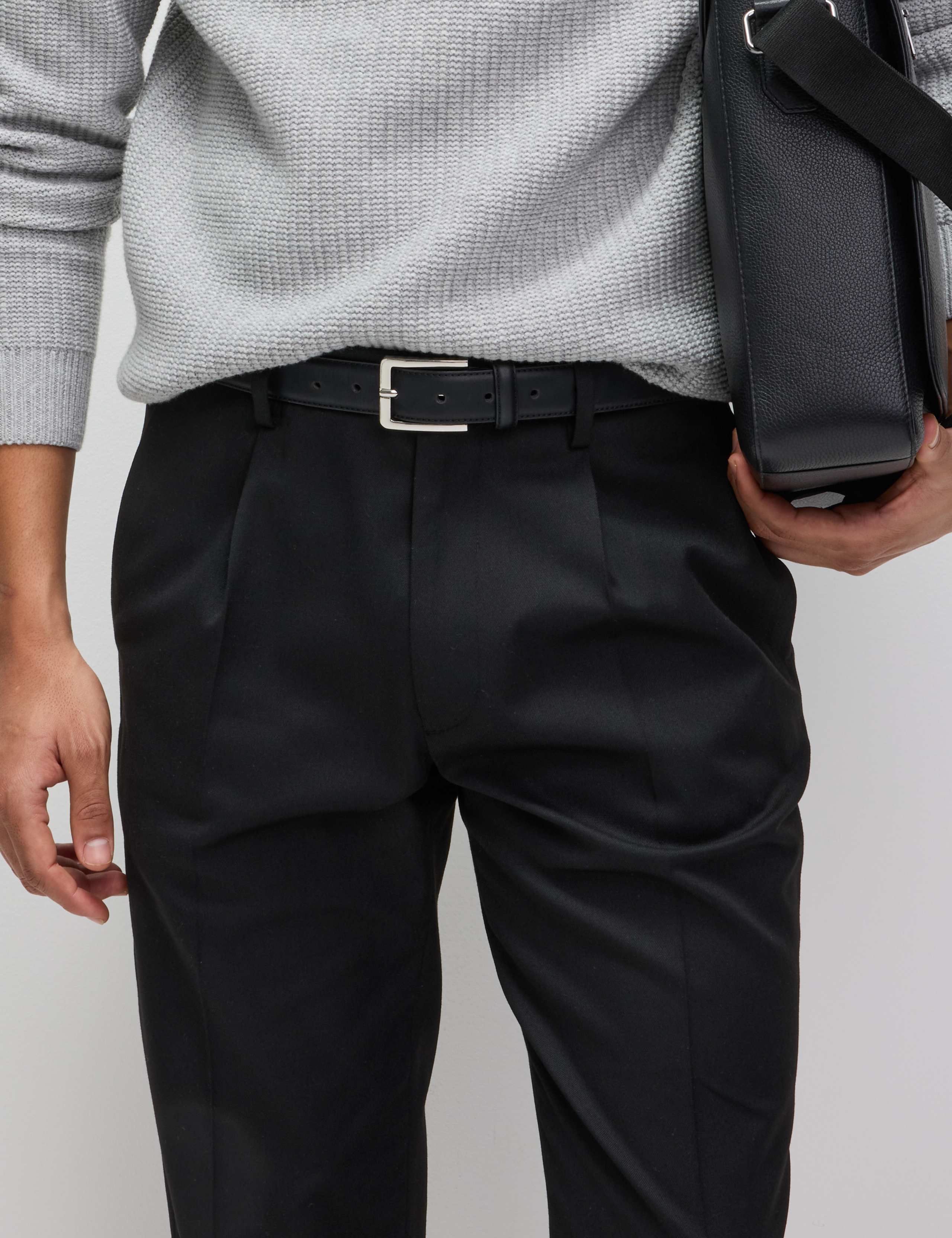 Tailored Fit Stretch Smart Trousers