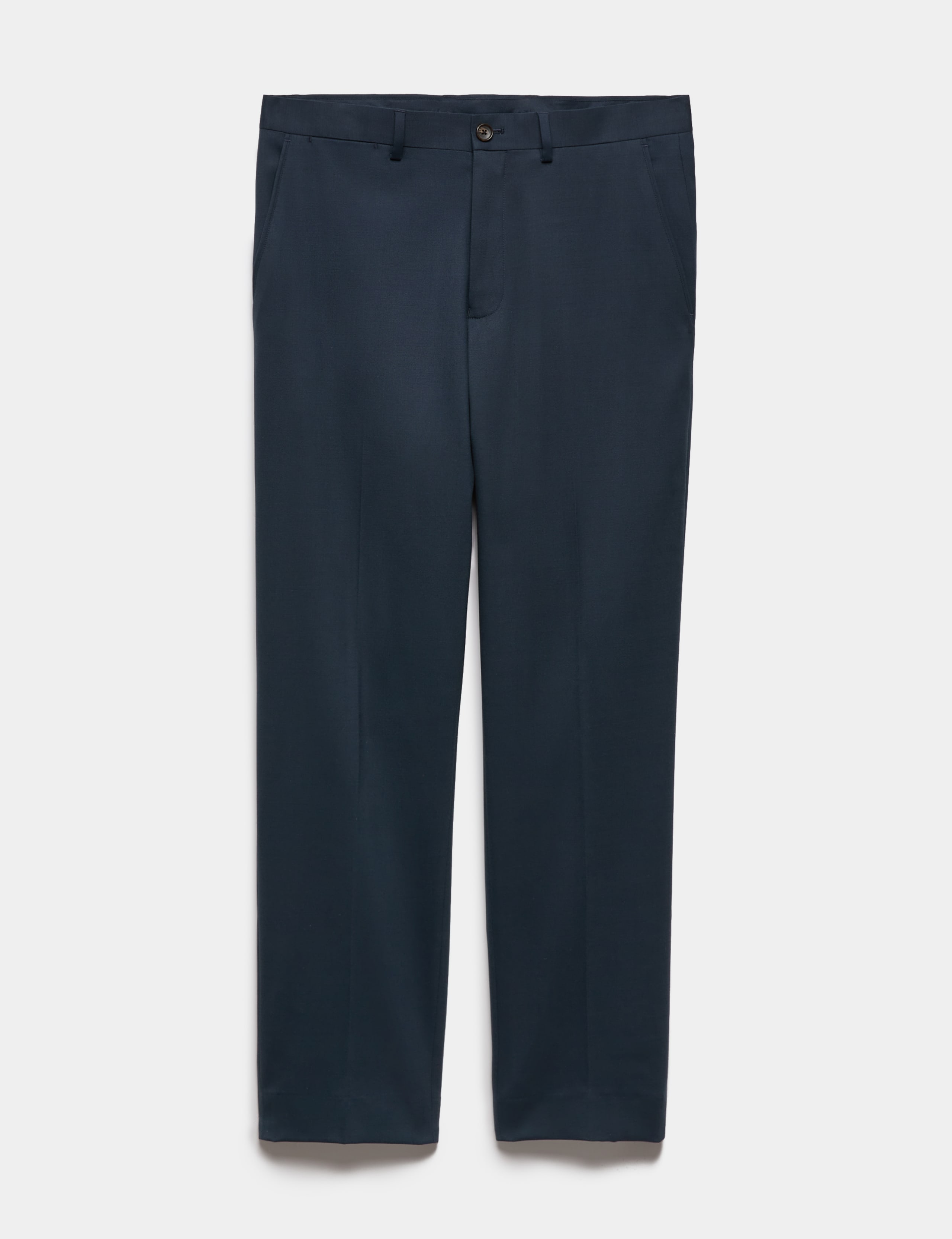 Regular Fit Wool Blend Trousers