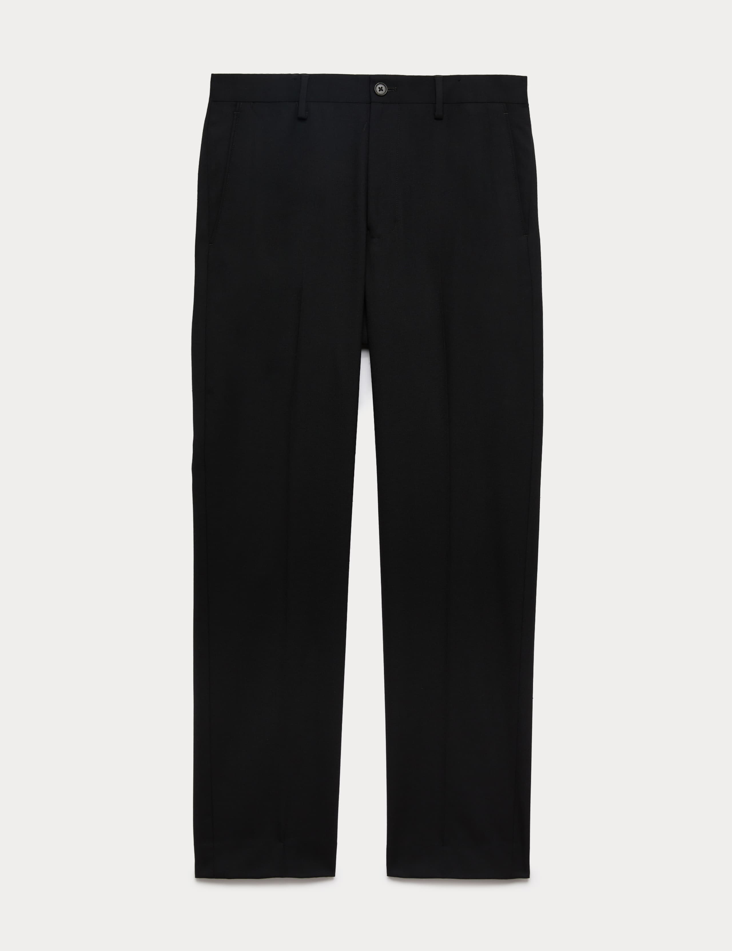 Regular Fit Wool Blend Trousers