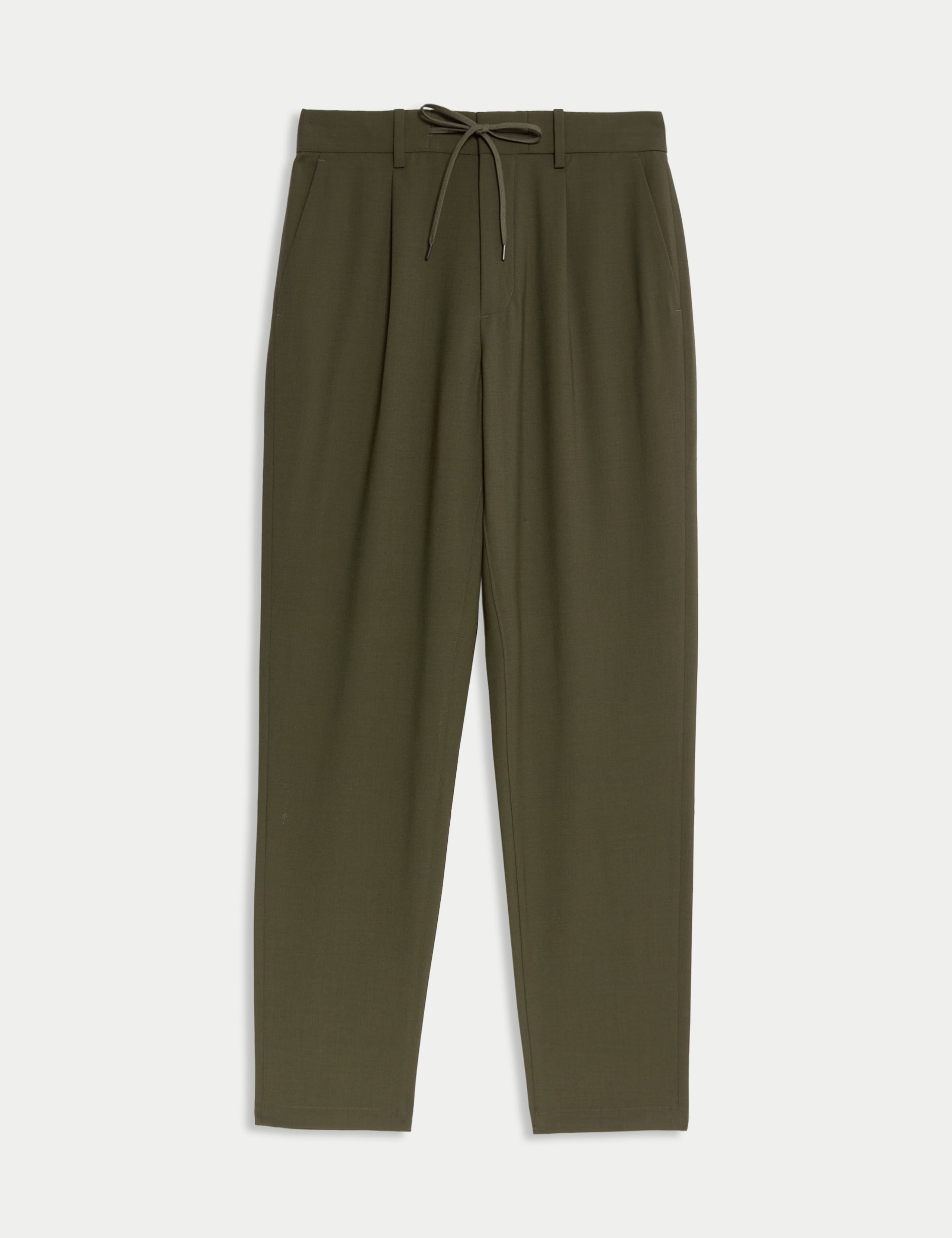 Wool Blend Suit Trousers