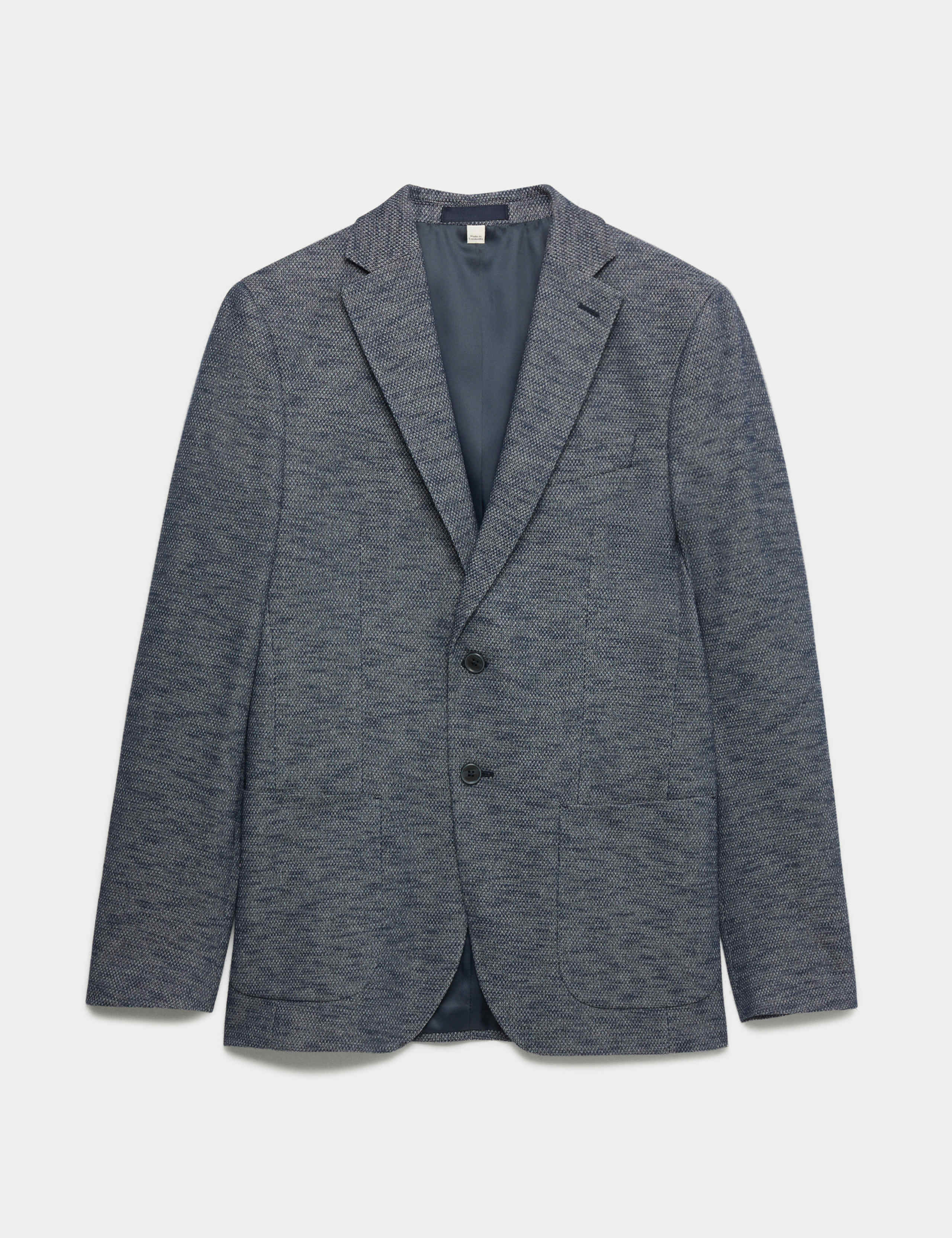 Tailored Fit Textured Stretch Blazer