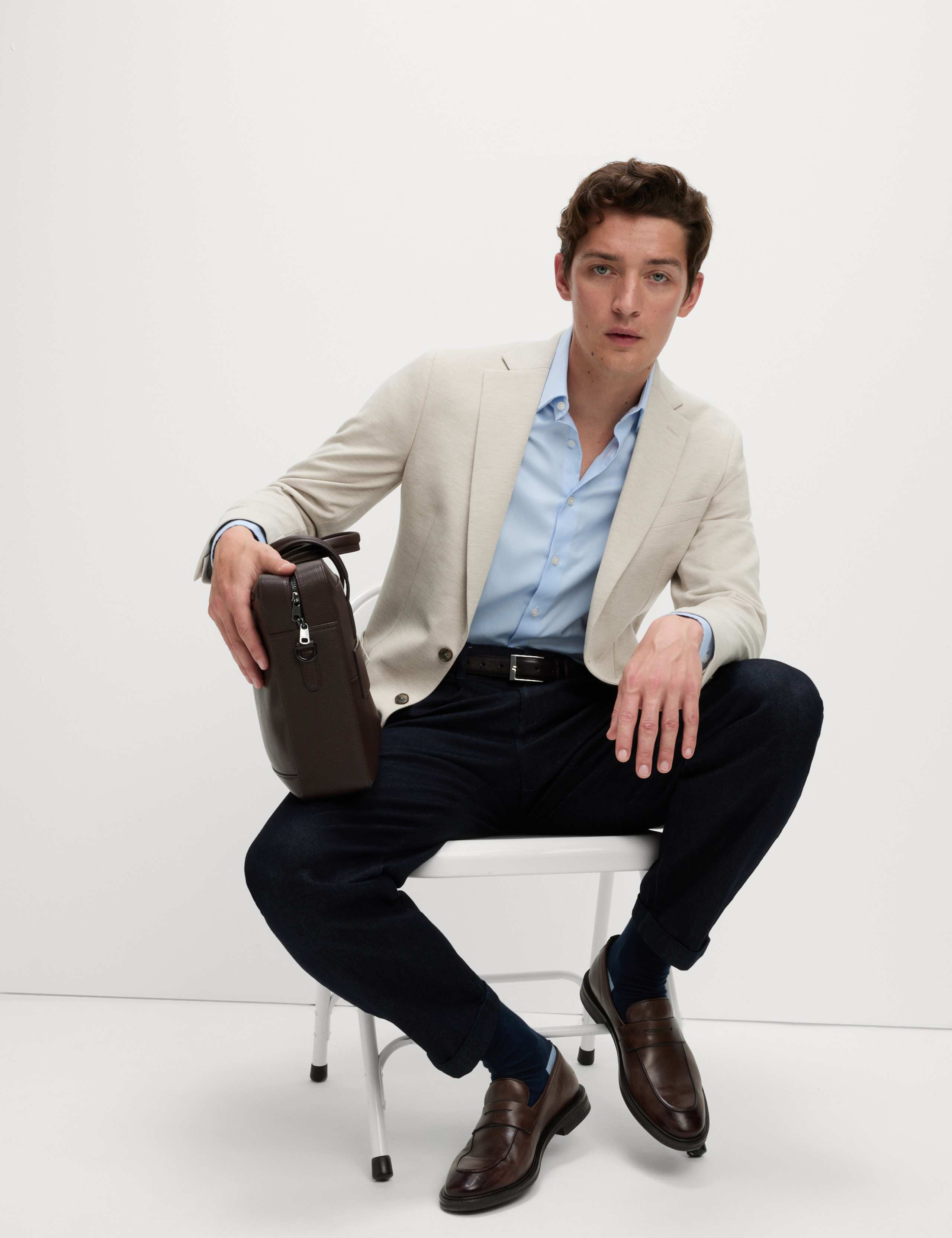 Tailored Fit Jersey Textured Blazer