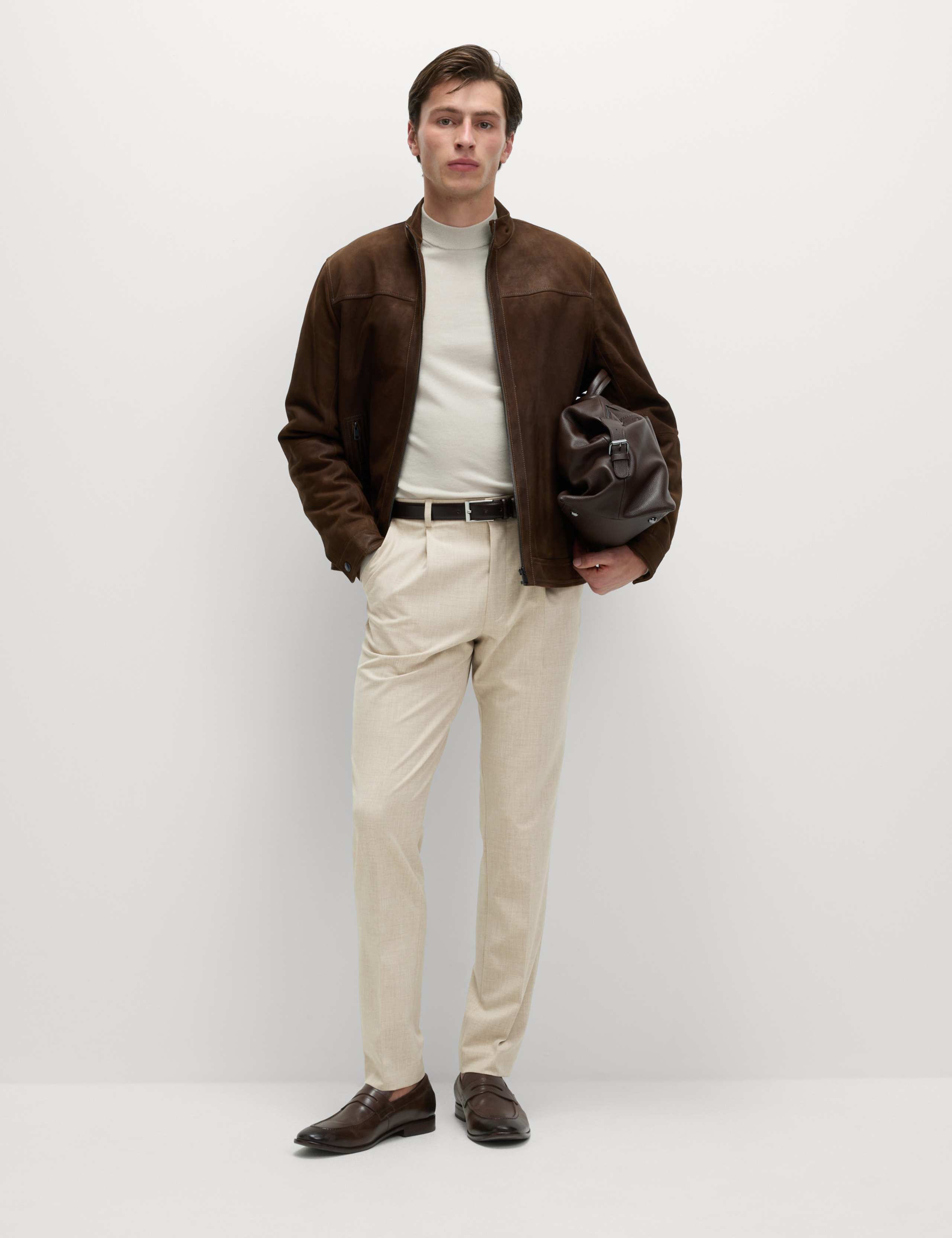 Tailored Fit Single Pleat Smart Trousers
