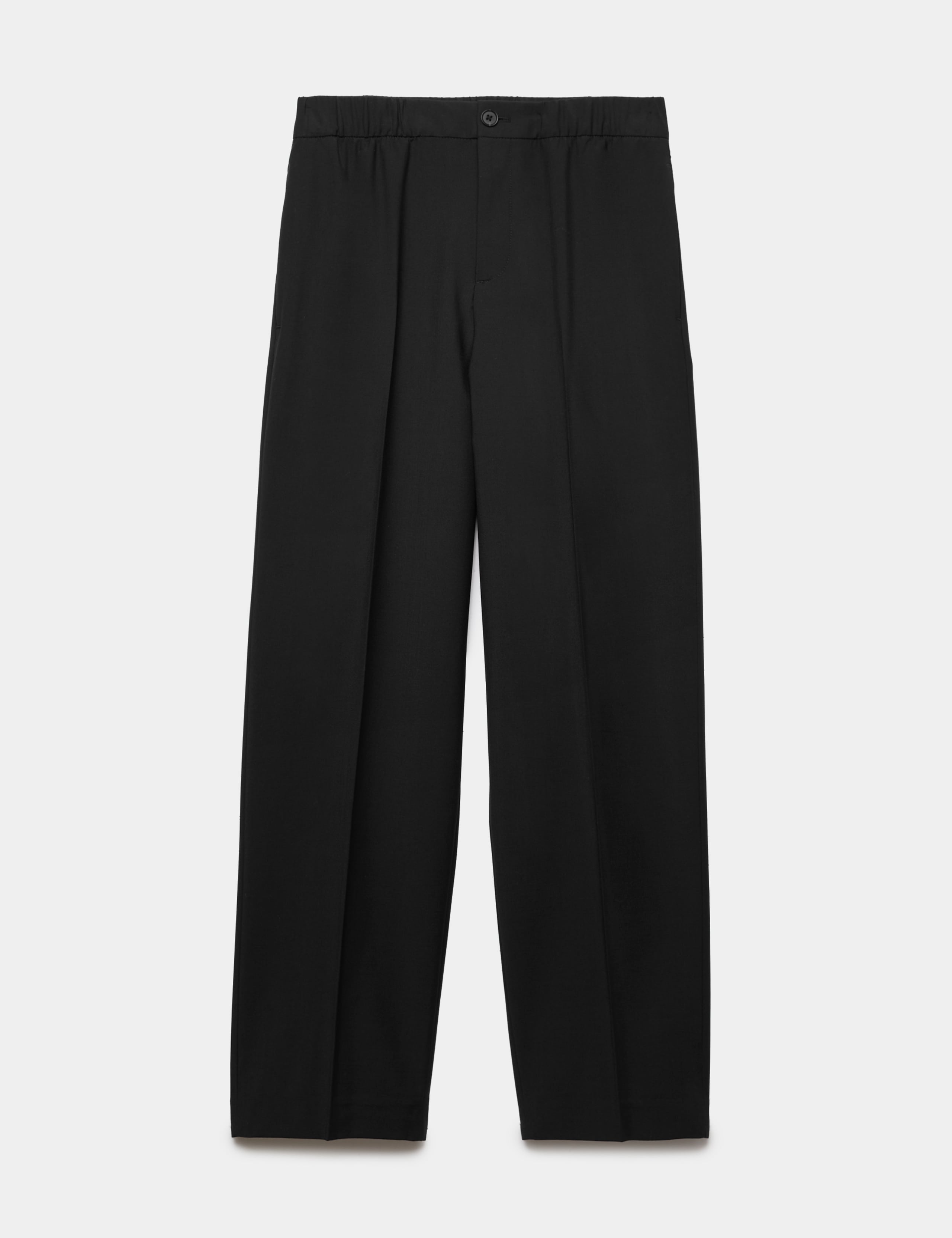 Relaxed Fit Wool Blend Stretch Trousers