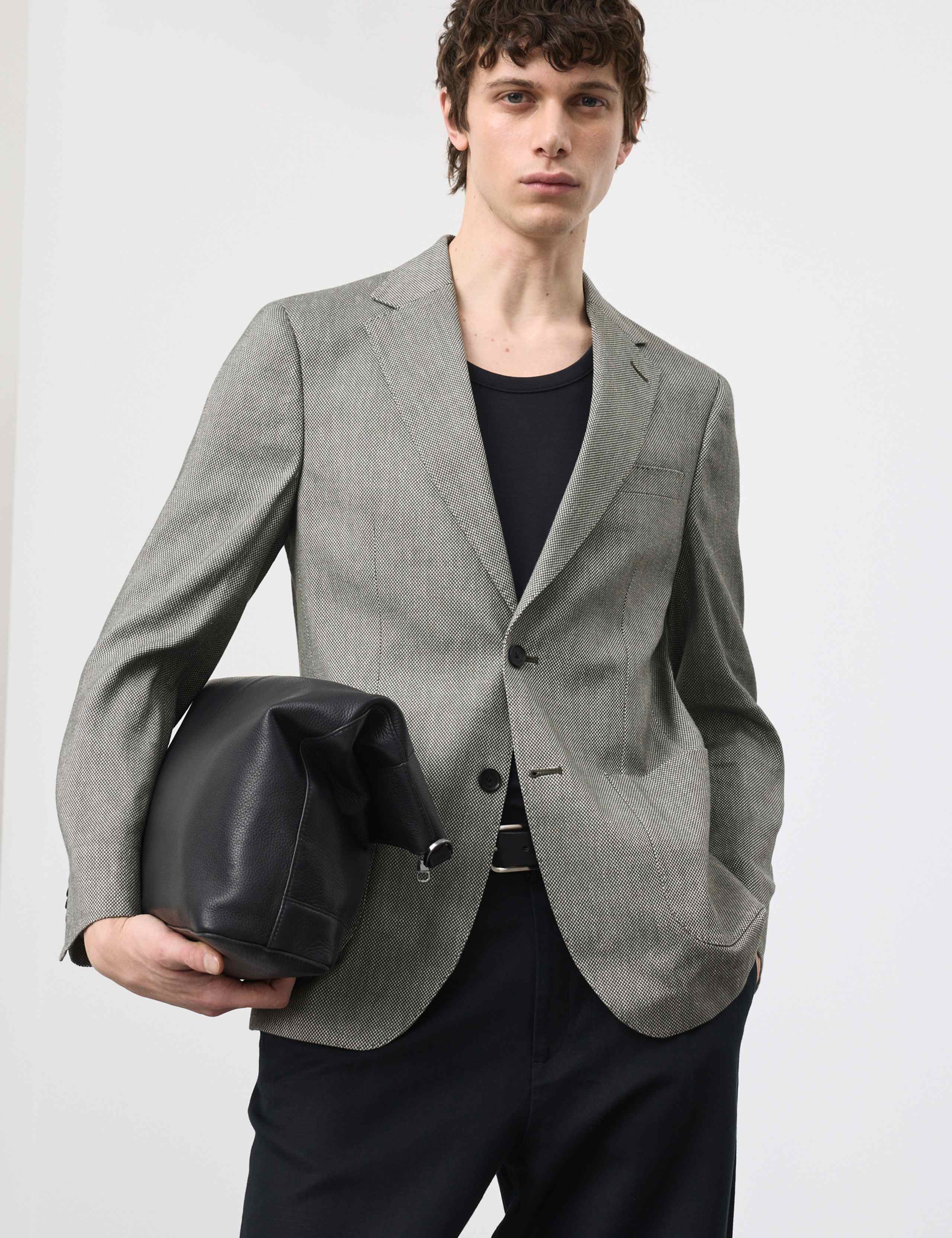 Linen Blend Textured Blazer