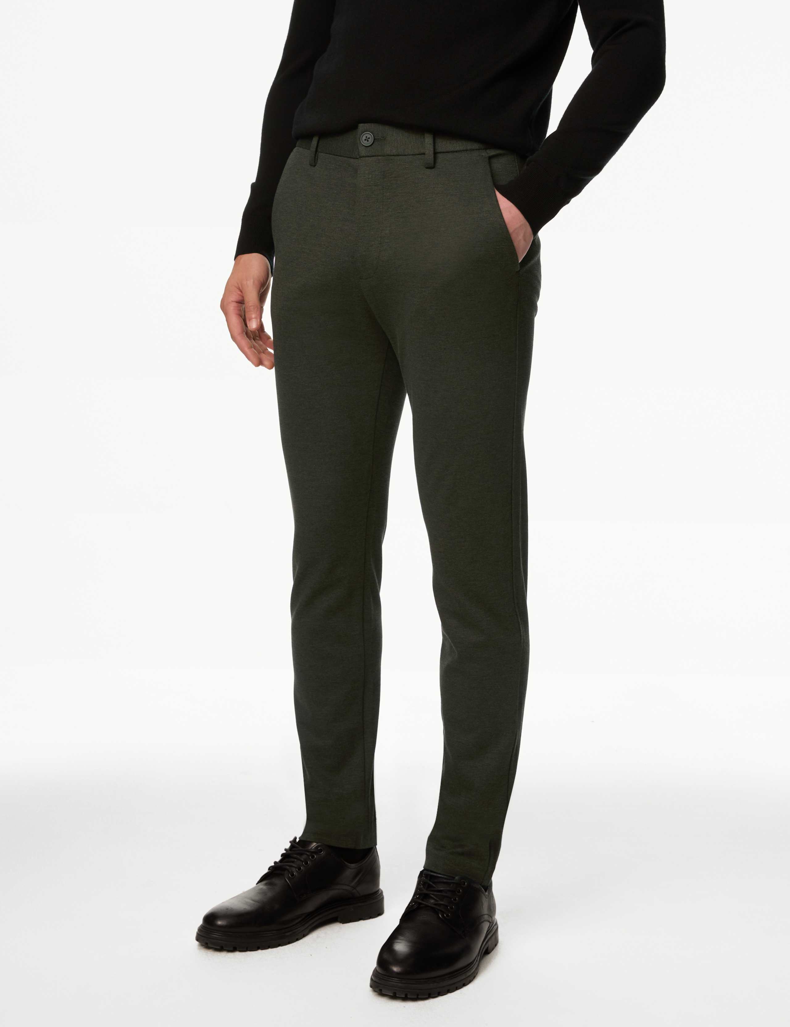 Slim Fit Stretch Ponte Chinos