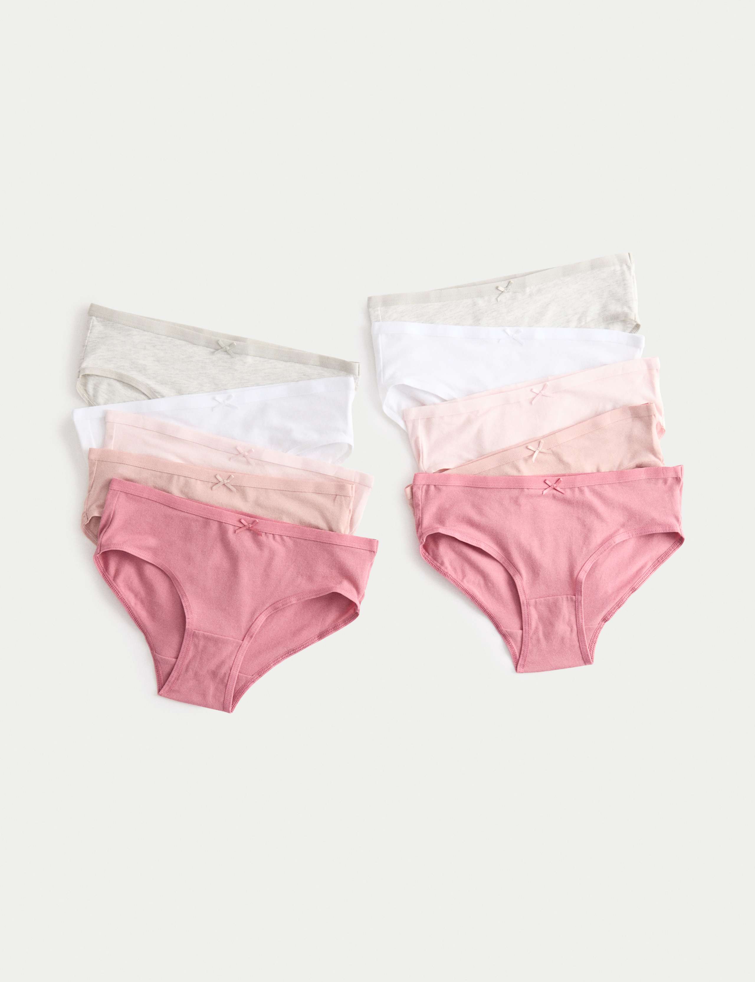 10pk Cotton with Stretch Knickers (2-14 Yrs)