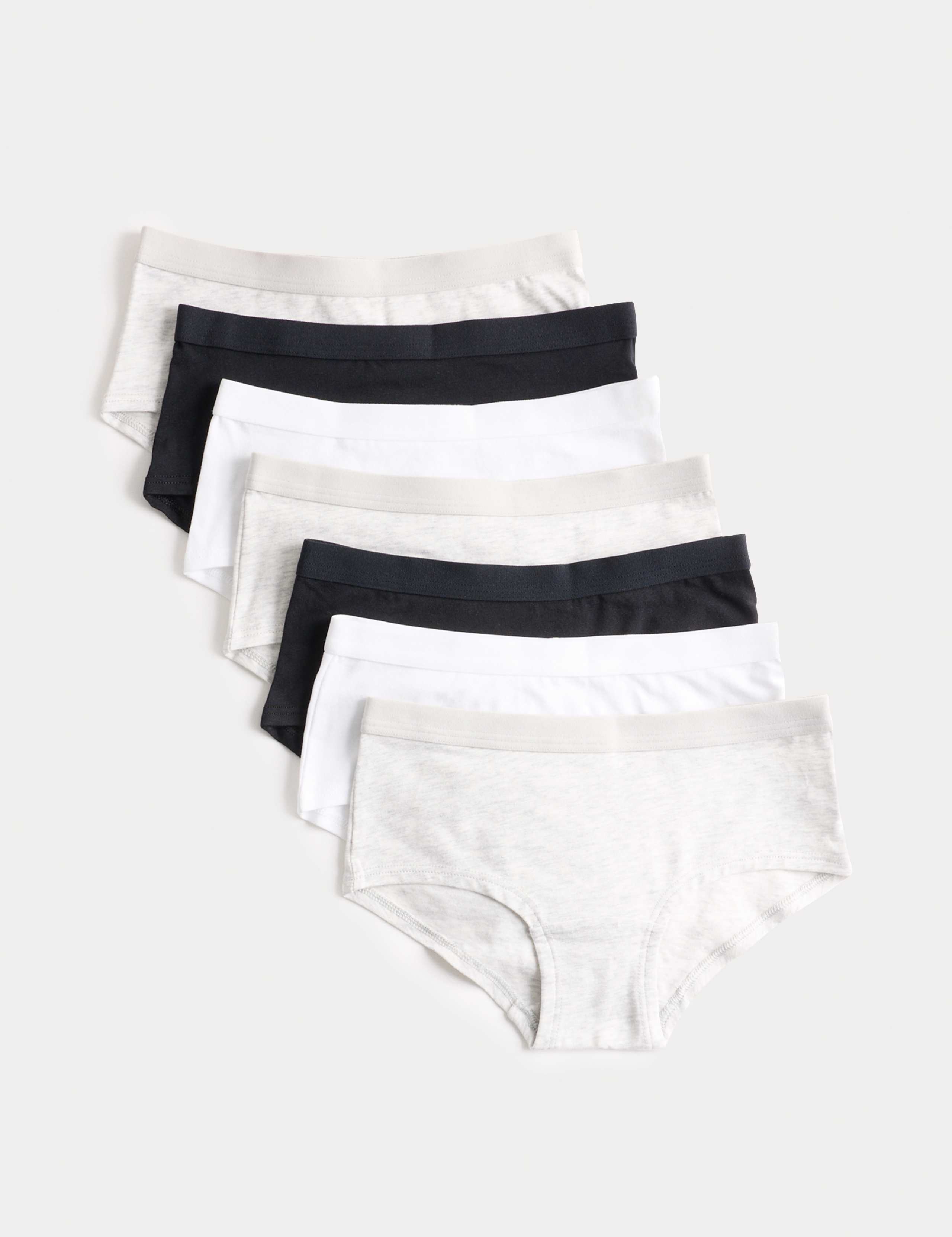7pk Cotton with Stretch Grey Shorts (5-16 Yrs)